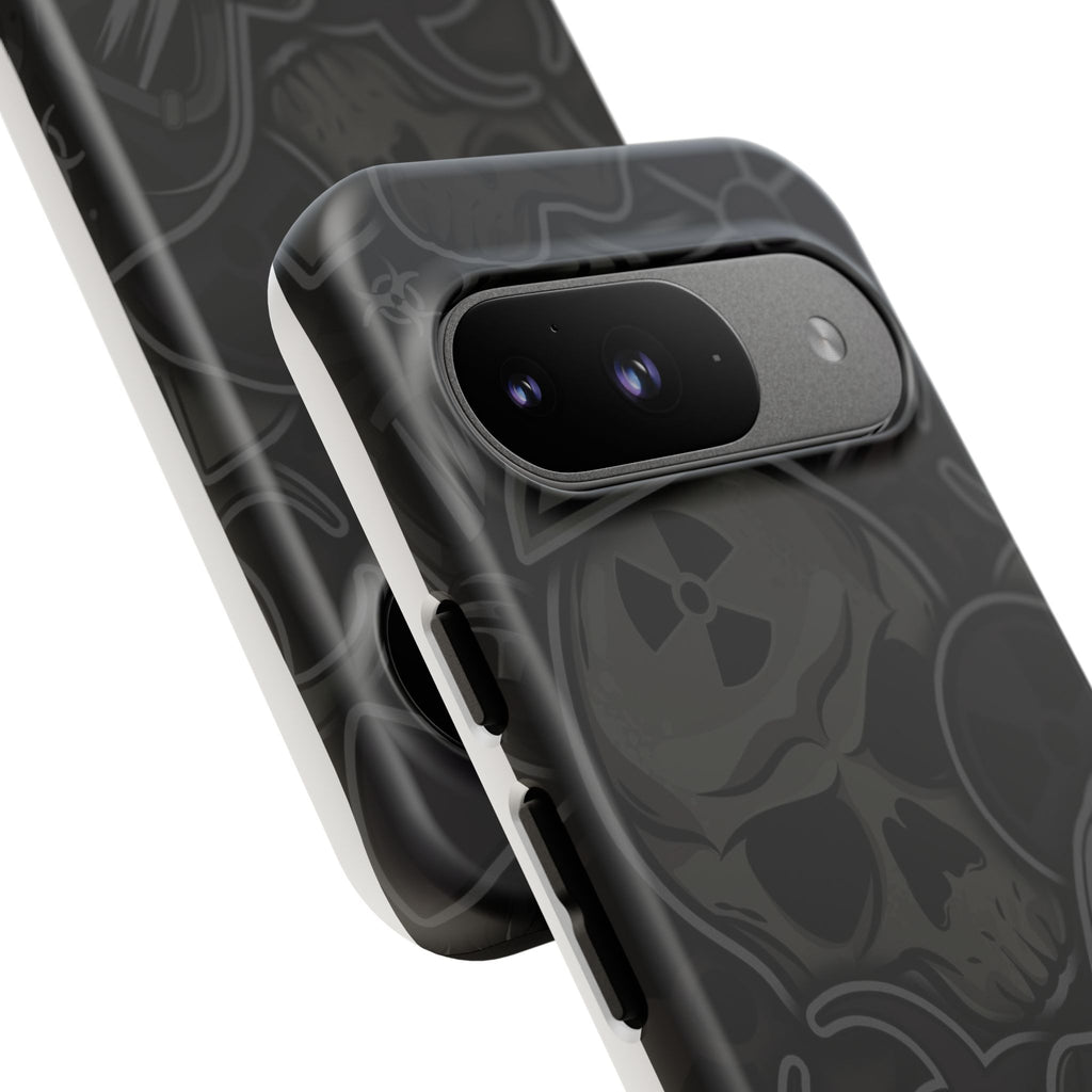 Tough Cases Phone Case, Edgy Skull Design Phone Cover, Gothic Cell Phone Shell