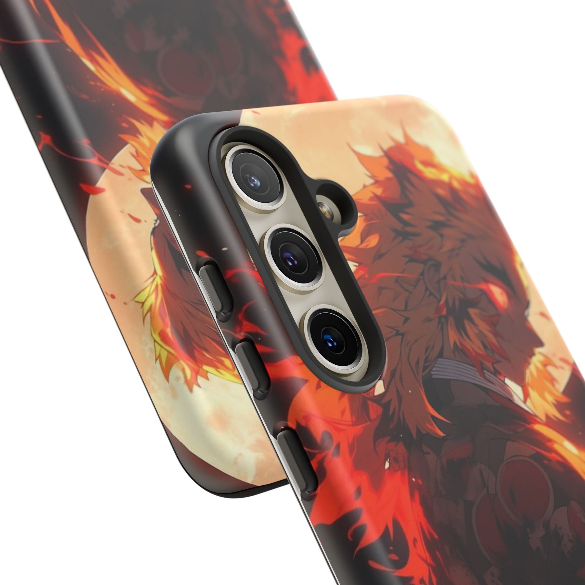 Demon Sl;ayer Rengoku Anime Phone Case, Tough Cases for iPhones, Samsung, and Pixel