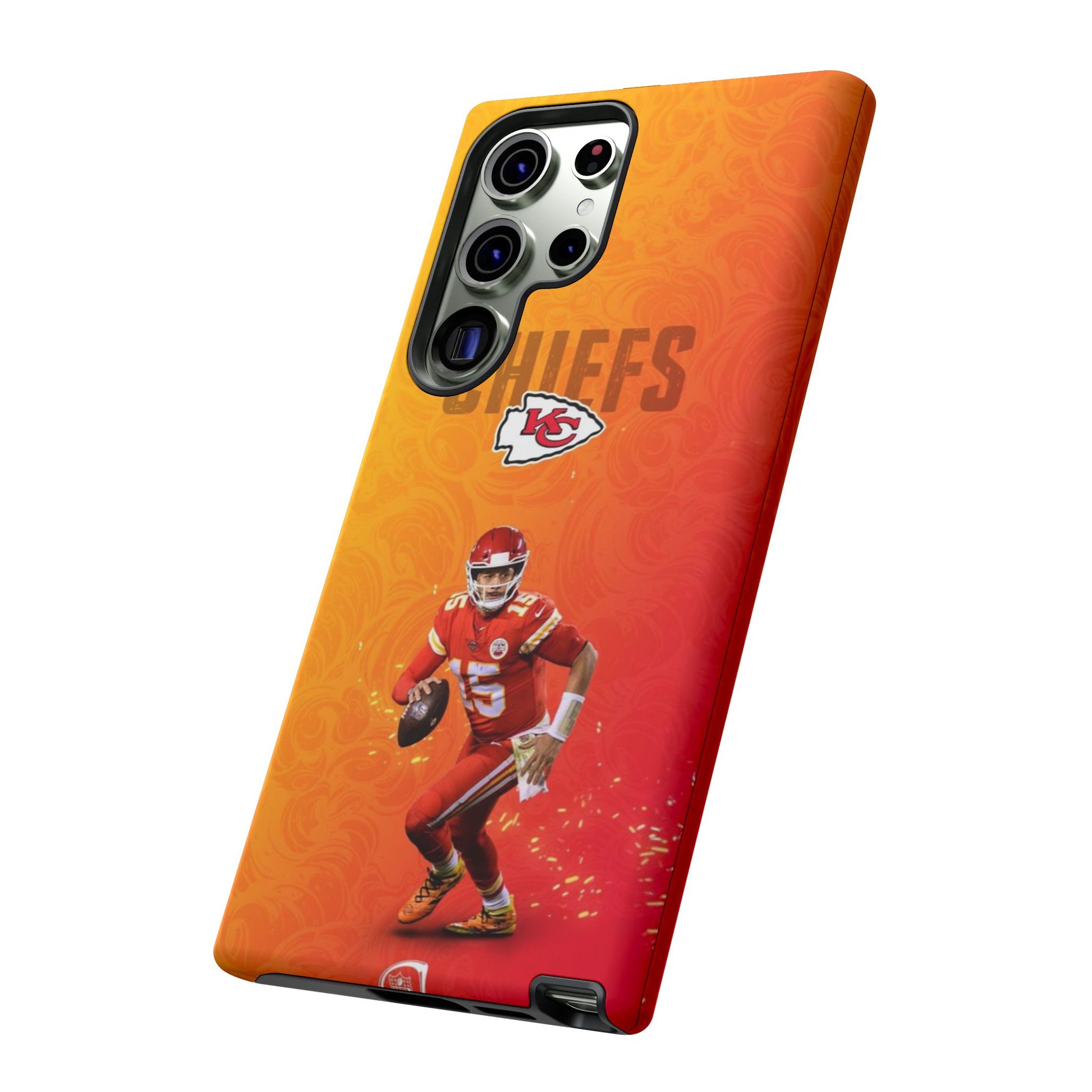 Kansas City Chiefs Patrick Mahomes Football Tough Cases for iPhones, Samsung, and Pixel