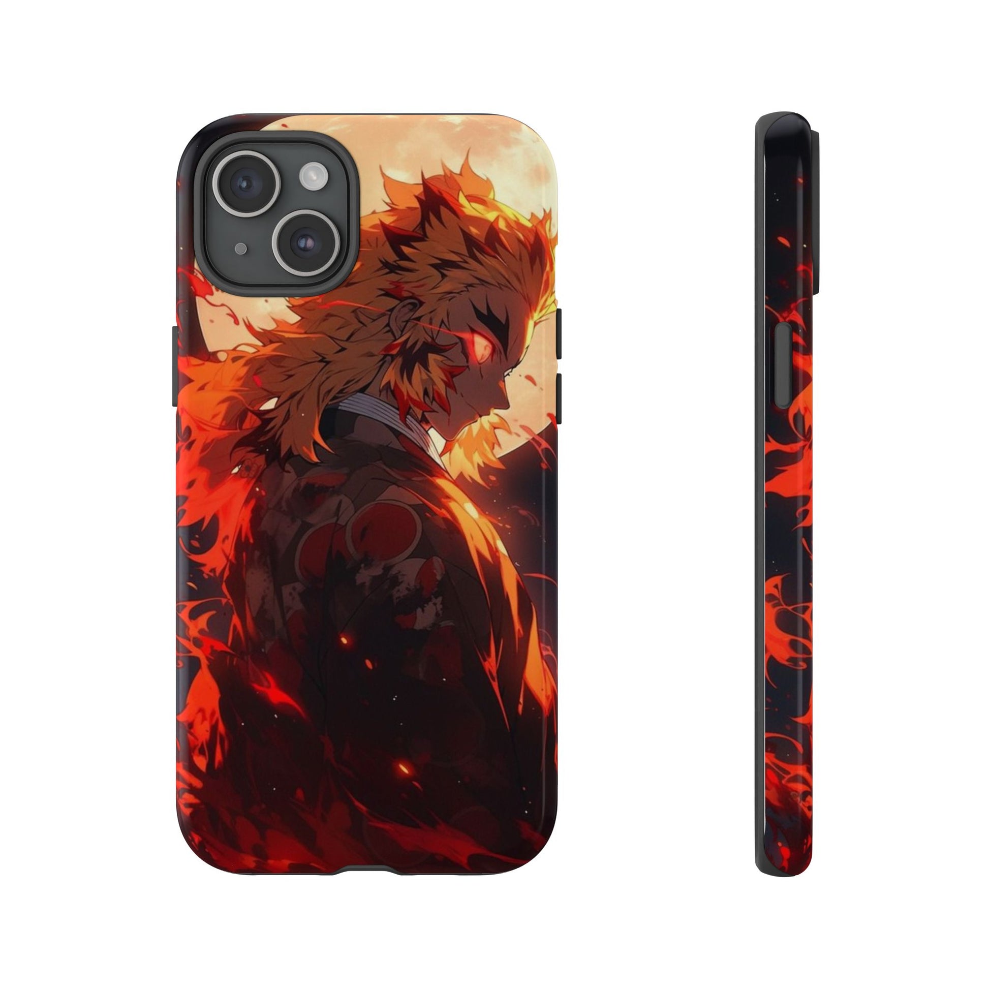 Demon Sl;ayer Rengoku Anime Phone Case, Tough Cases for iPhones, Samsung, and Pixel