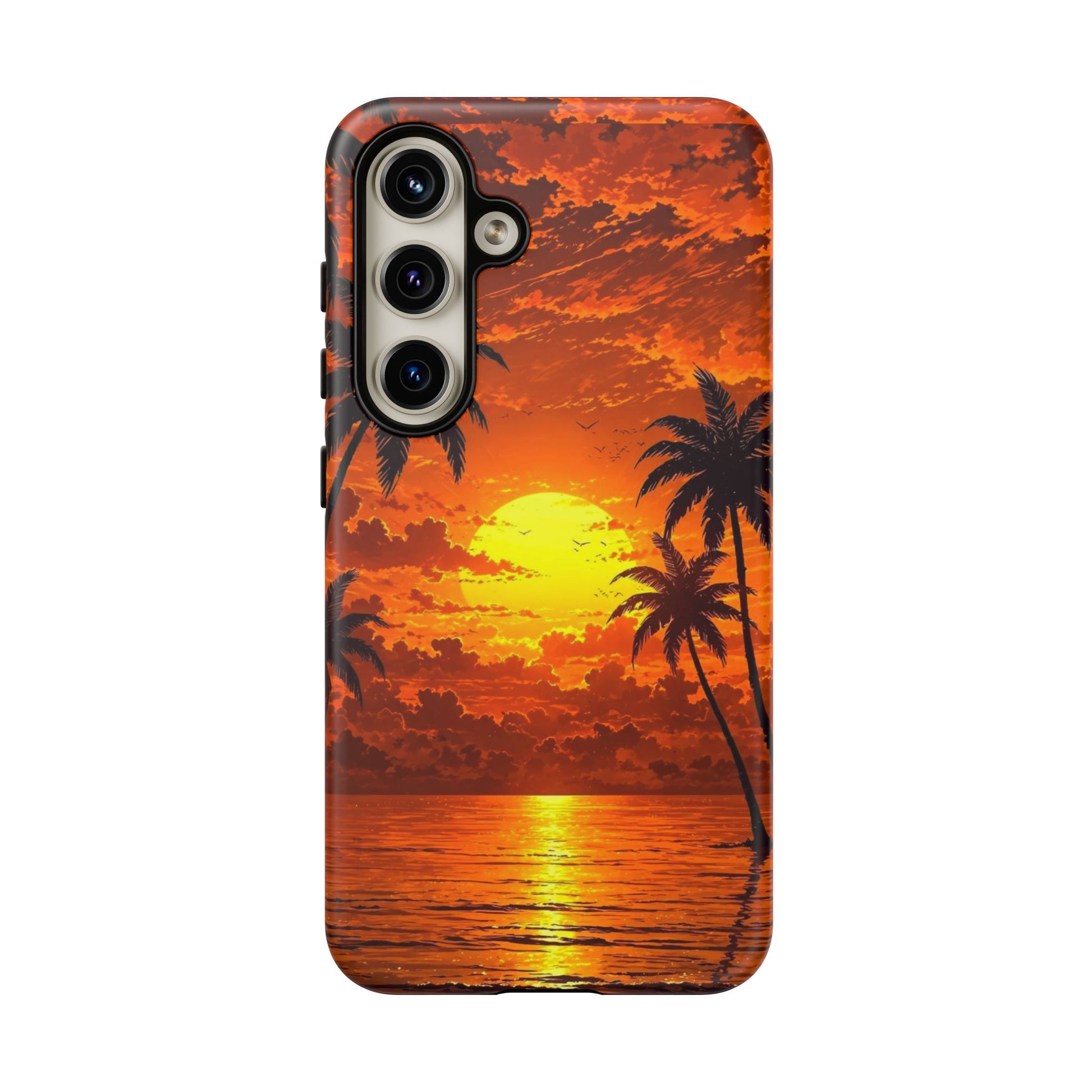 Beautiful Beach Sunset Tough Cases for iPhones, Samsung, and Pixel