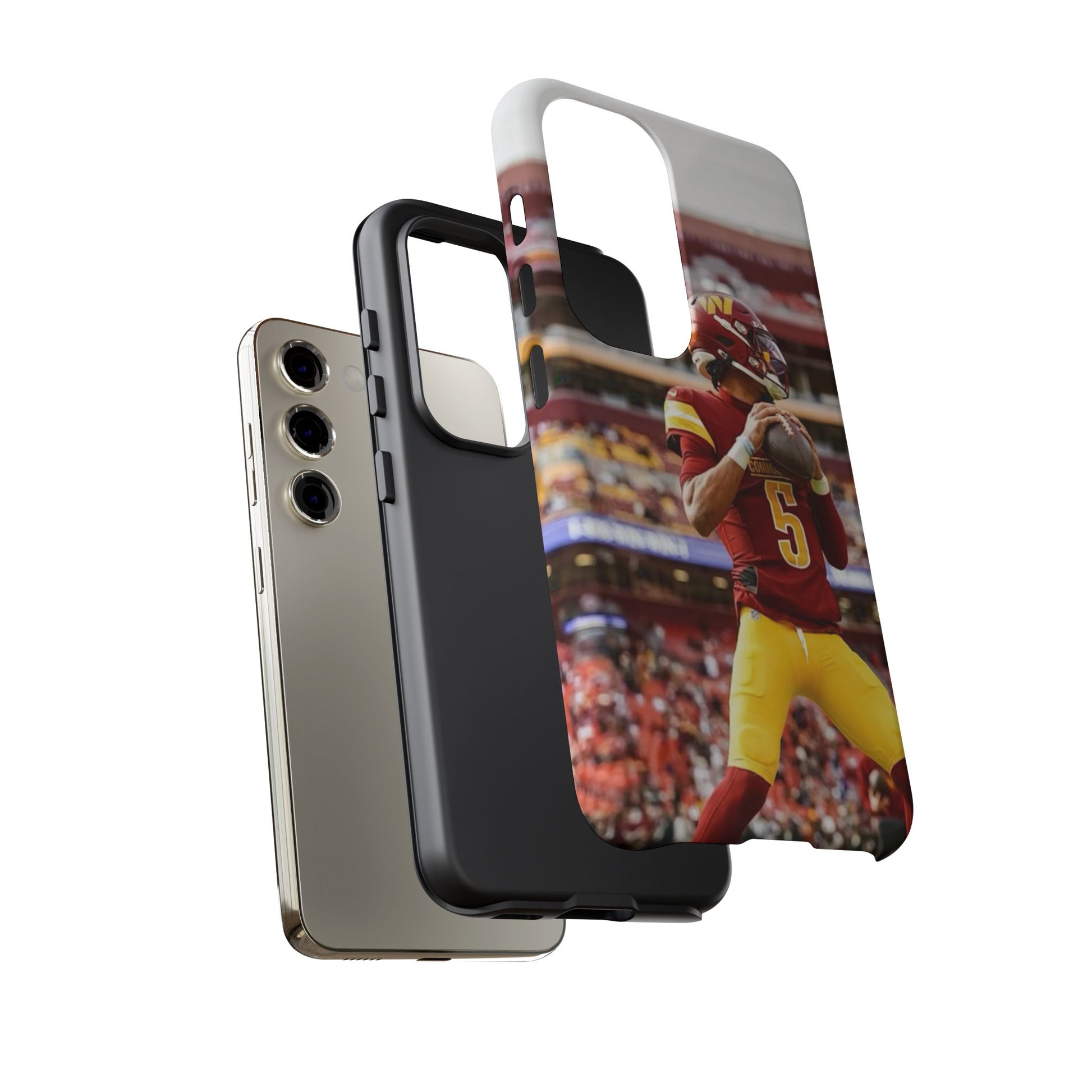 Jayden Daniels Washington Football Tough Cases for iPhones, Samsung, and Pixel