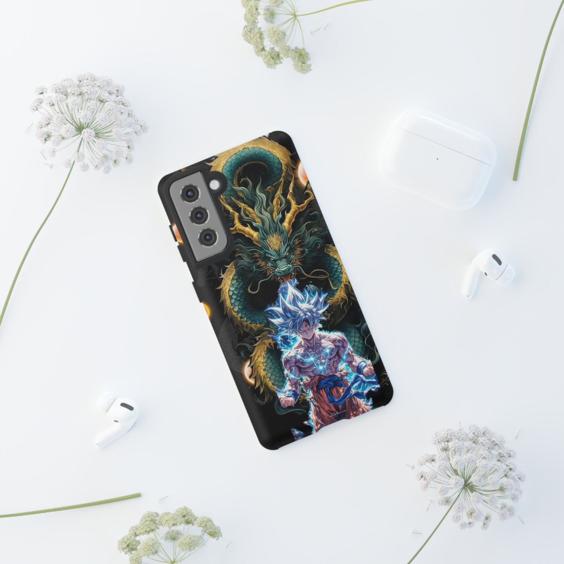 Anime Goku x Shenron Dragonball Z Tough Cases for iPhones, Samsung, and Pixel