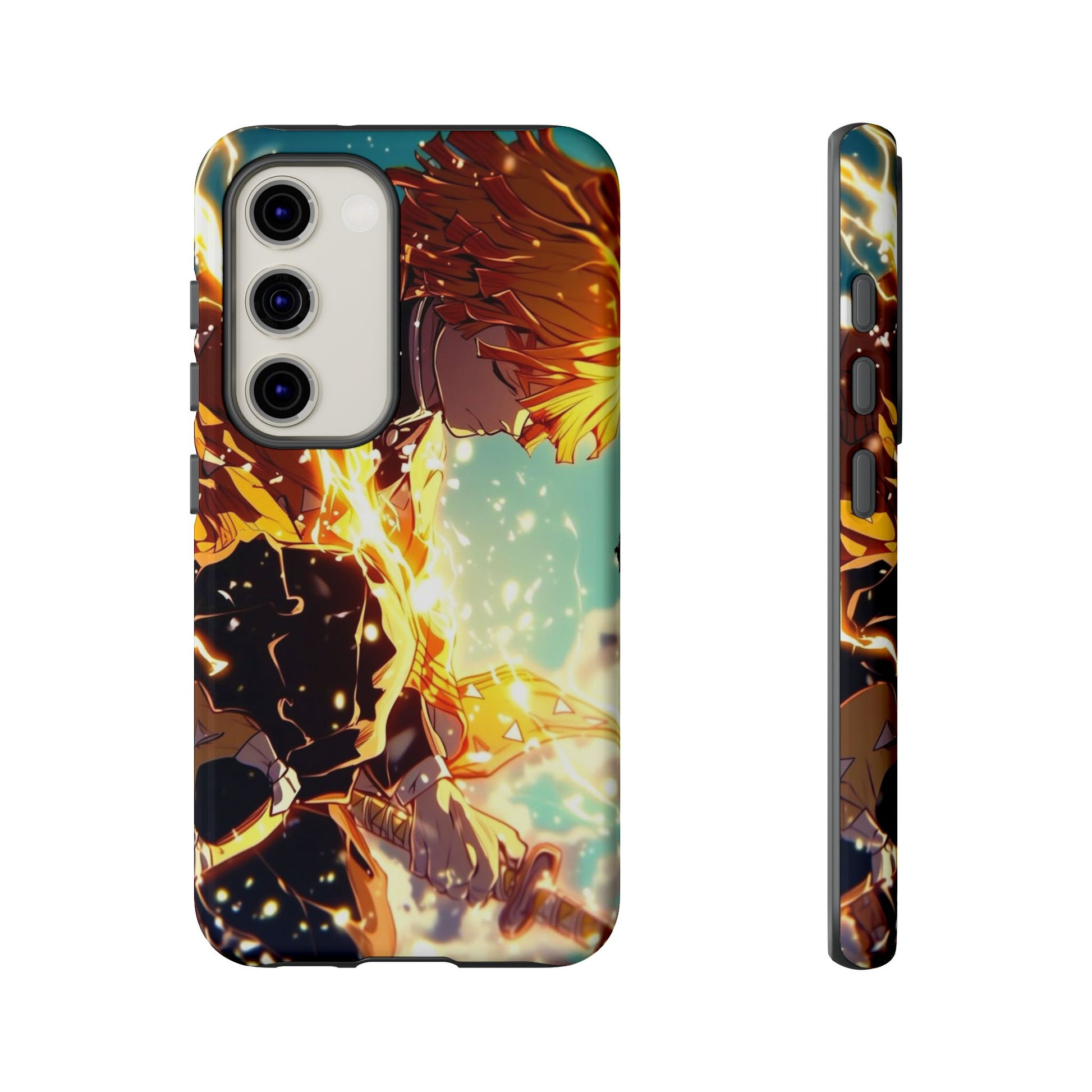 Demon Slayer Zenitsu Anime Theme Phone Case, Tough Cases for iPhones, Samsung, and Pixel