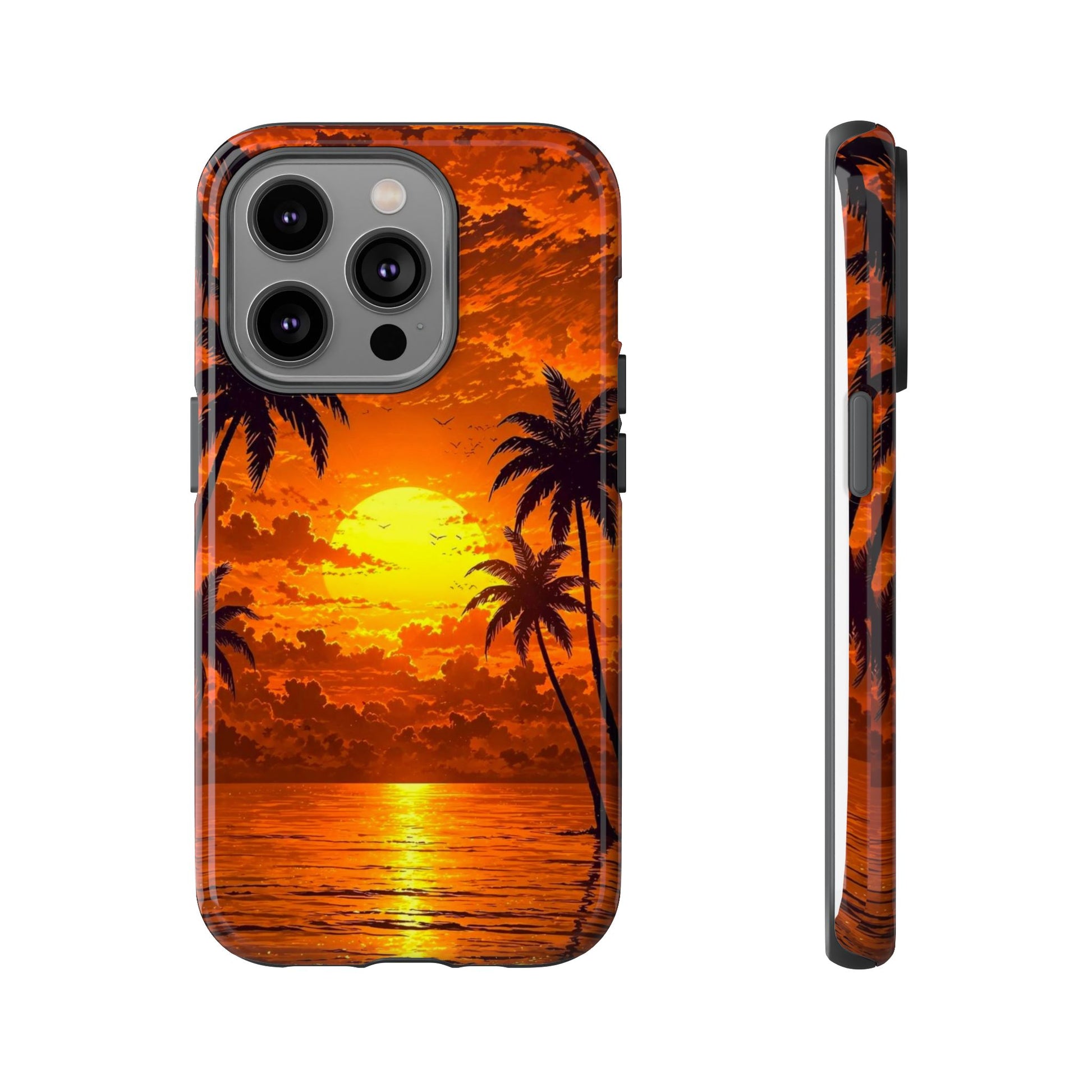 Beautiful Beach Sunset Tough Cases for iPhones, Samsung, and Pixel