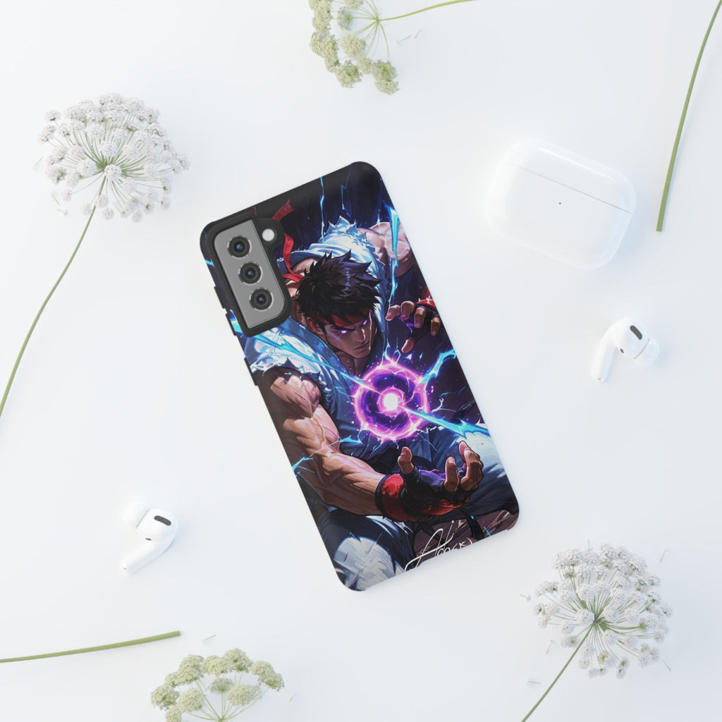 Street Fighter Ryu Gamer Art Tough Cases for iPhones, Samsung, and Pixel
