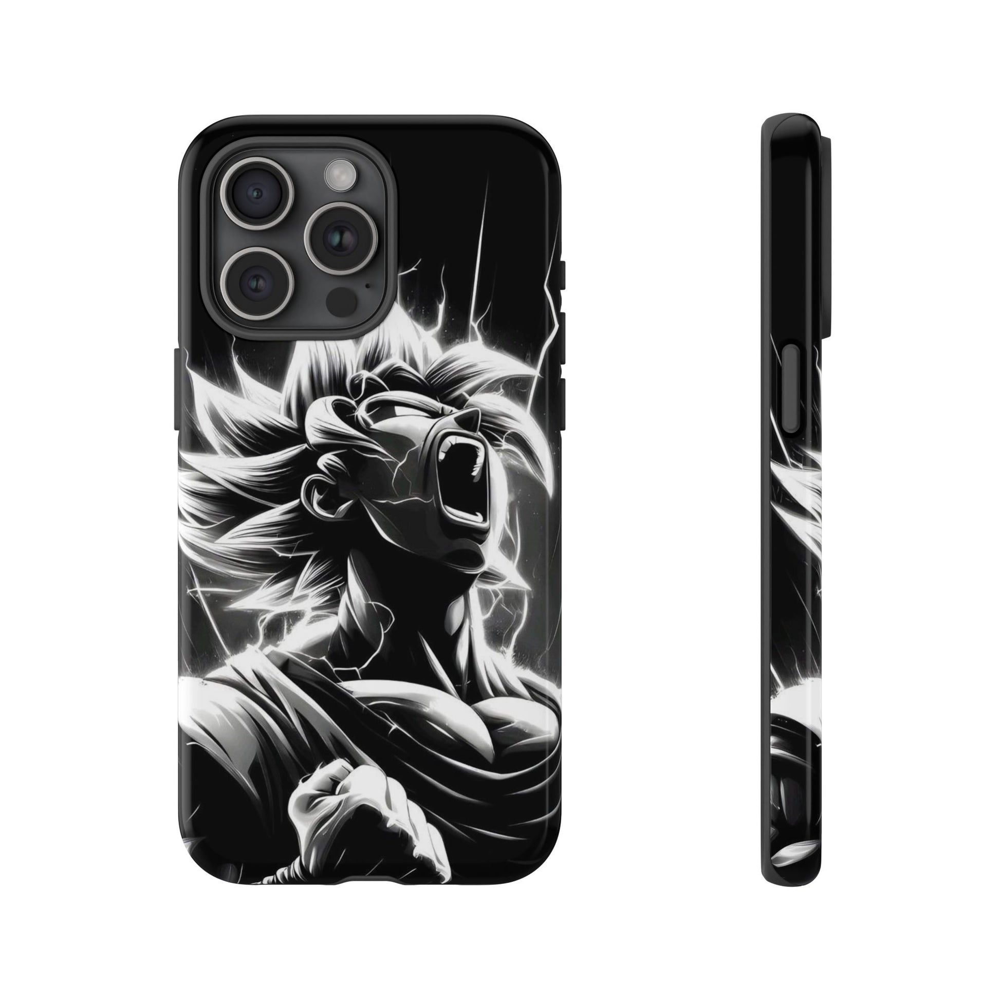 Anime Saiyan Rage Dragon ball Z Tough Cases for iPhones, Samsung, and Pixel