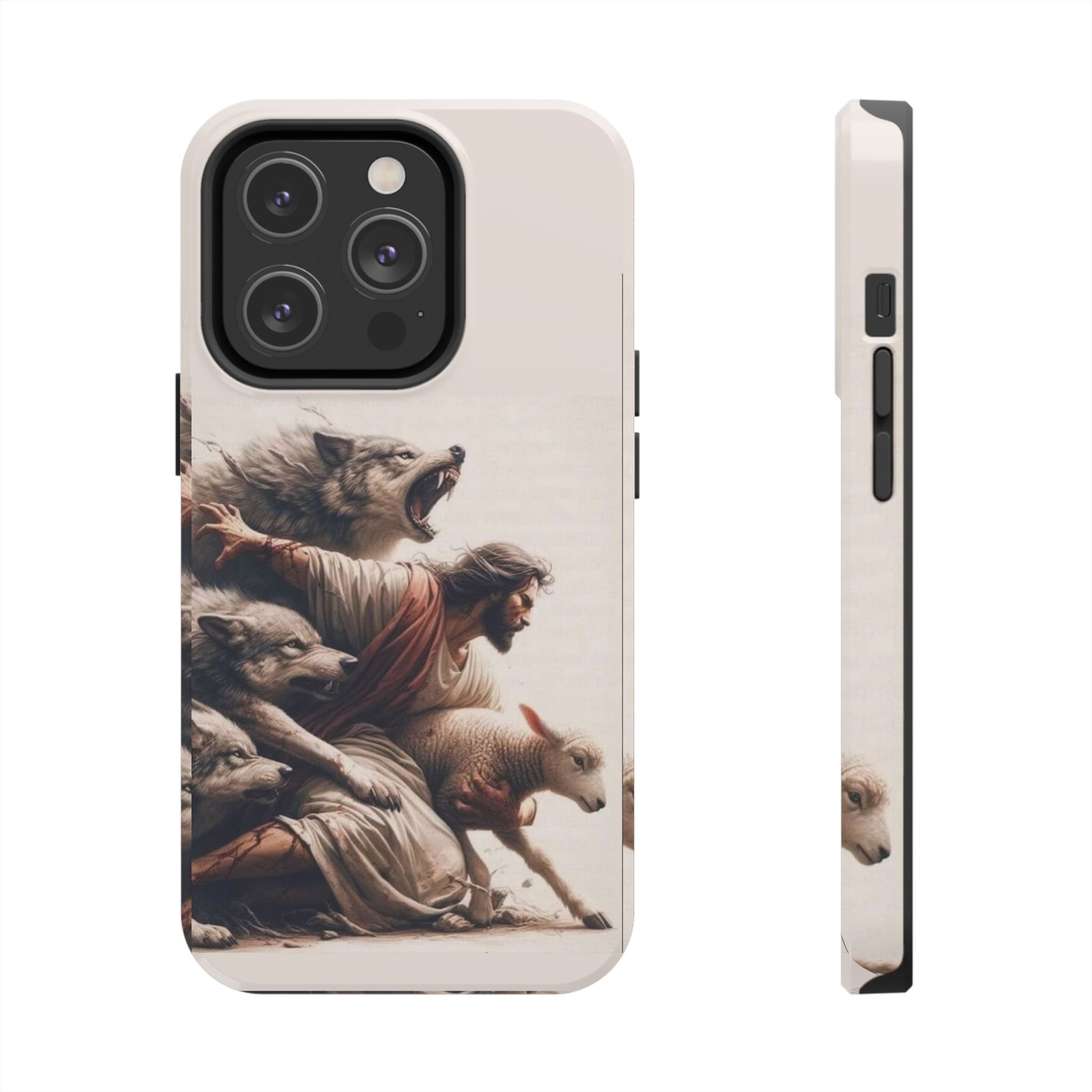 Jesus x Wolves Christian Themed Tough Phone Cases for Iphones & Samsung Phones