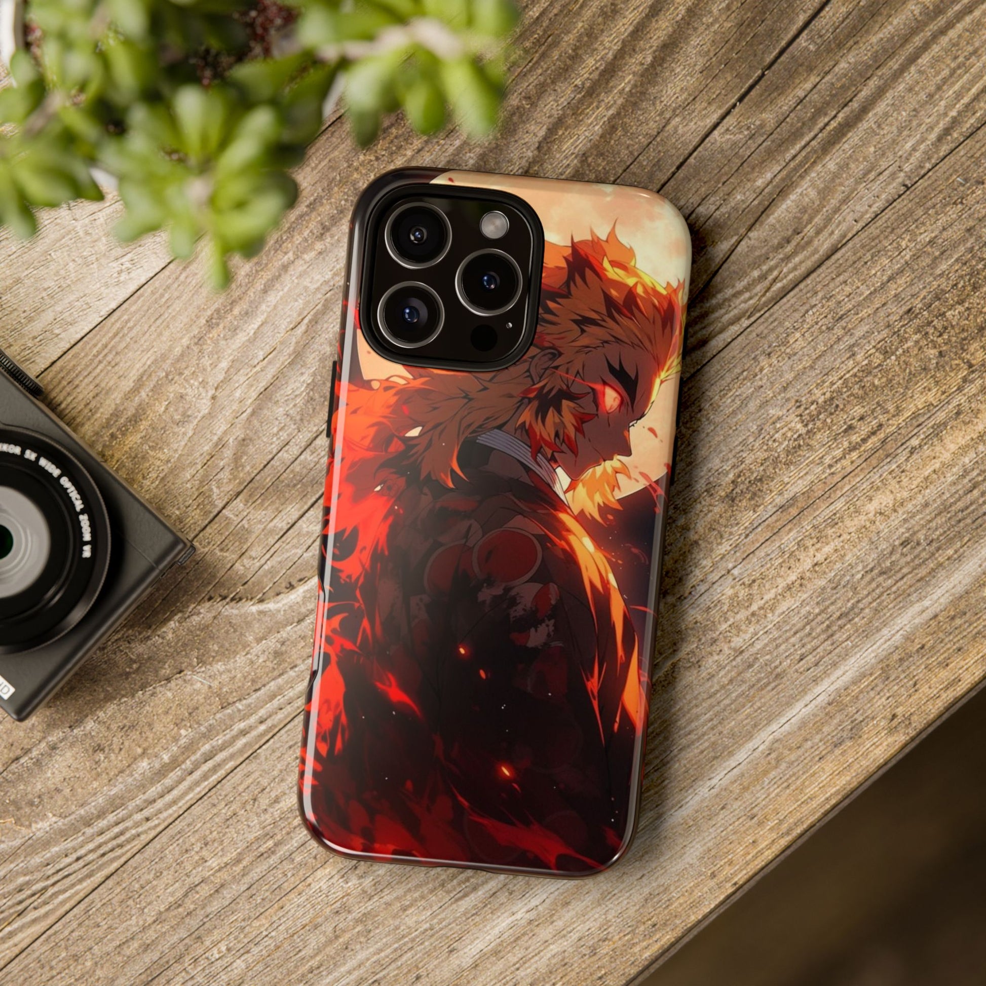 Demon Sl;ayer Rengoku Anime Phone Case, Tough Cases for iPhones, Samsung, and Pixel