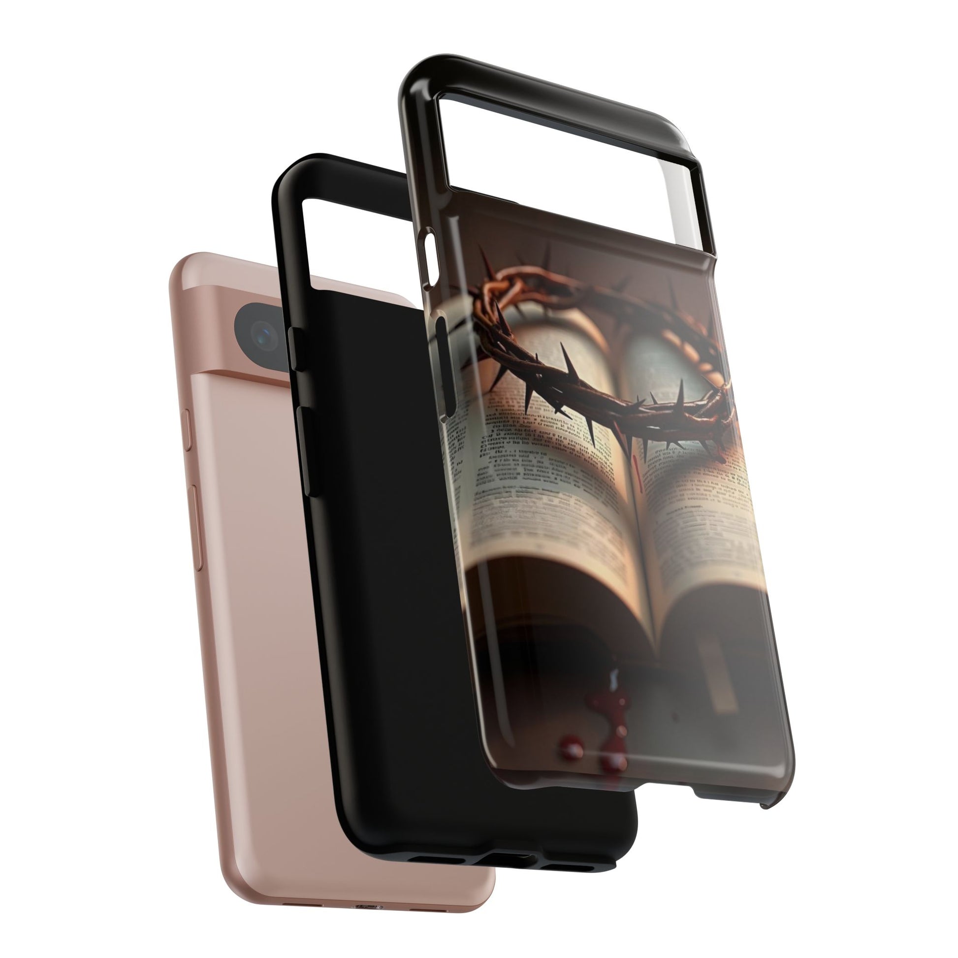 Crown of Thorns and Bible Christian Tough Cases for iPhones, Samsung, and Pixel