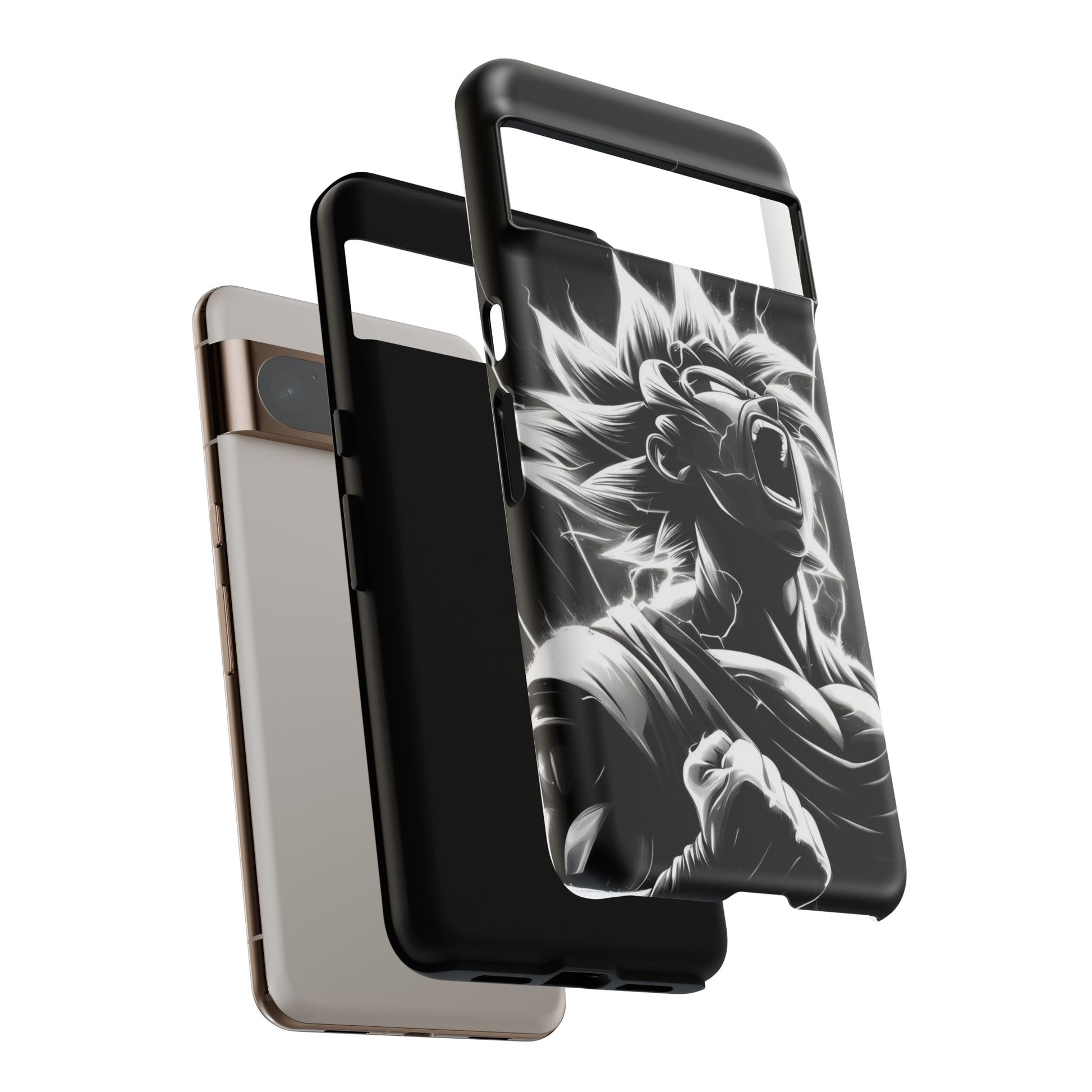 Anime Saiyan Rage Dragon ball Z Tough Cases for iPhones, Samsung, and Pixel
