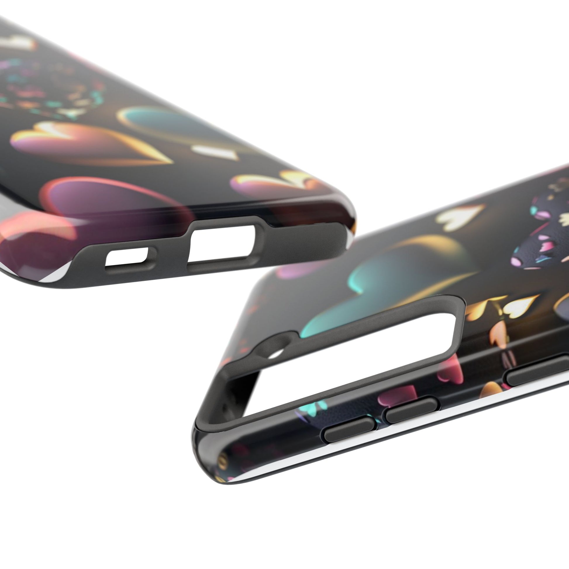 Floating Hearts Themed Tough Phone Cases for Iphones & Samsung Phones