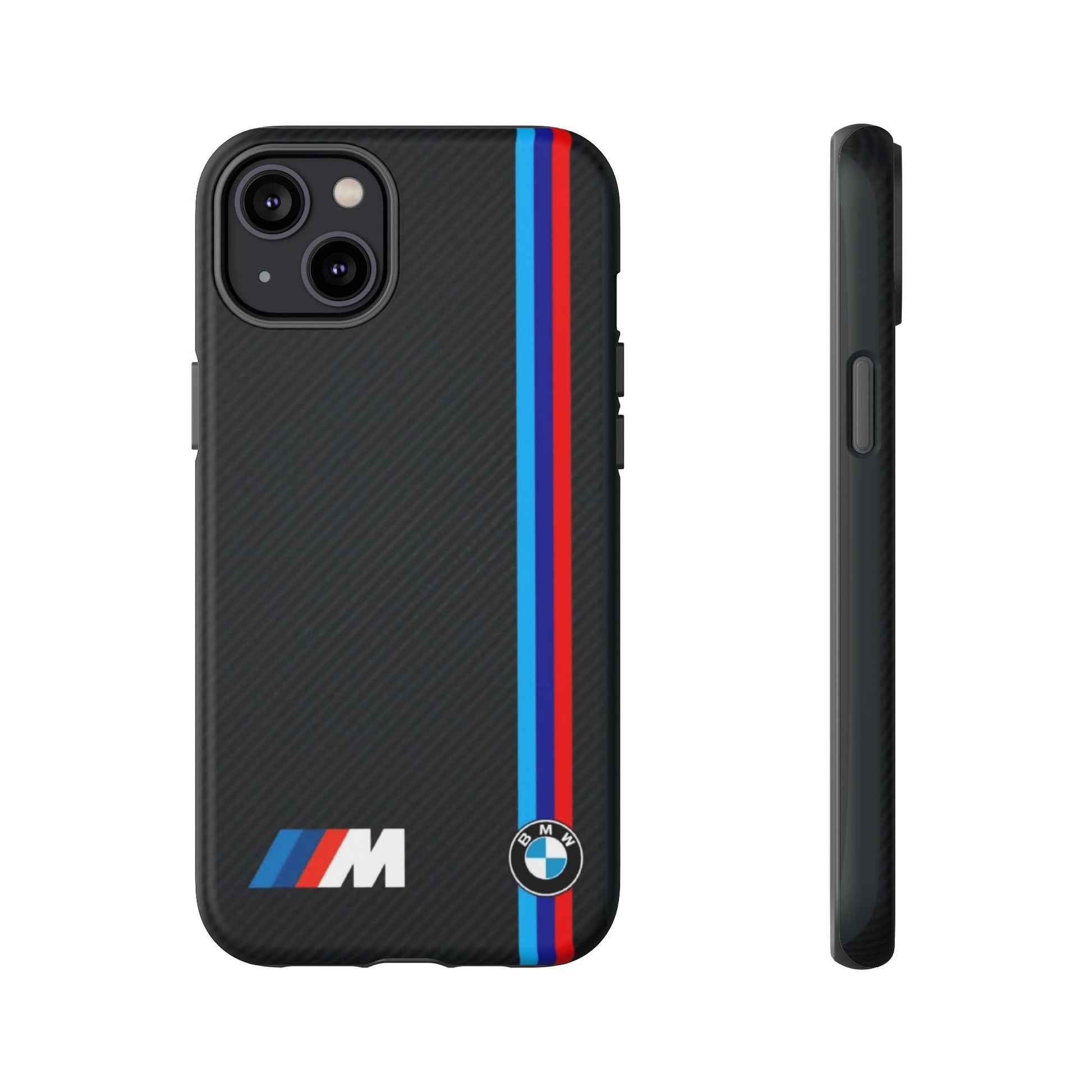 BMW M Stripes Carbon Fiber Design Tough Cases for iPhones, Samsung, and Pixel