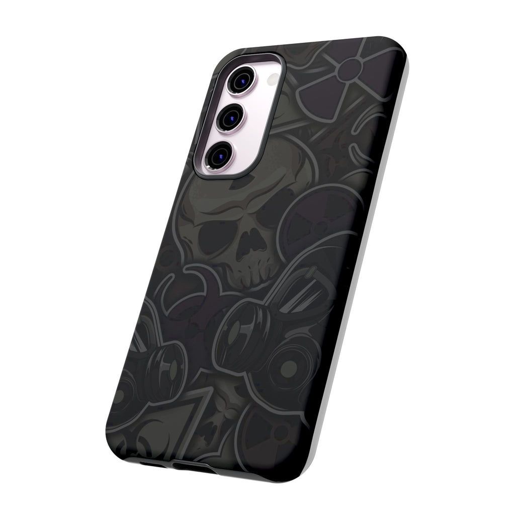 Tough Cases Phone Case, Edgy Skull Design Phone Cover, Gothic Cell Phone Shell