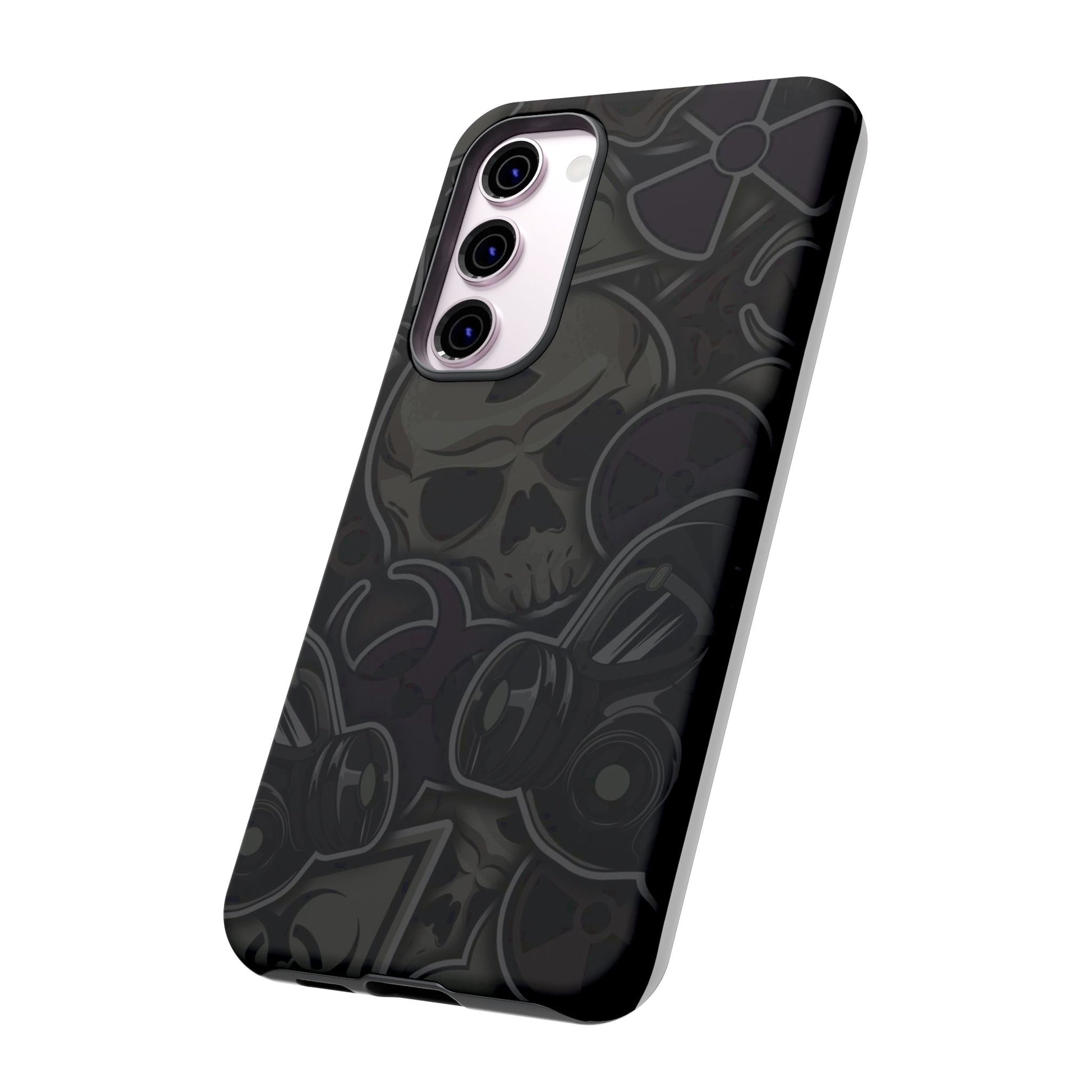 Tough Cases Phone Case, Edgy Skull Design Phone Cover, Gothic Cell Phone Shell