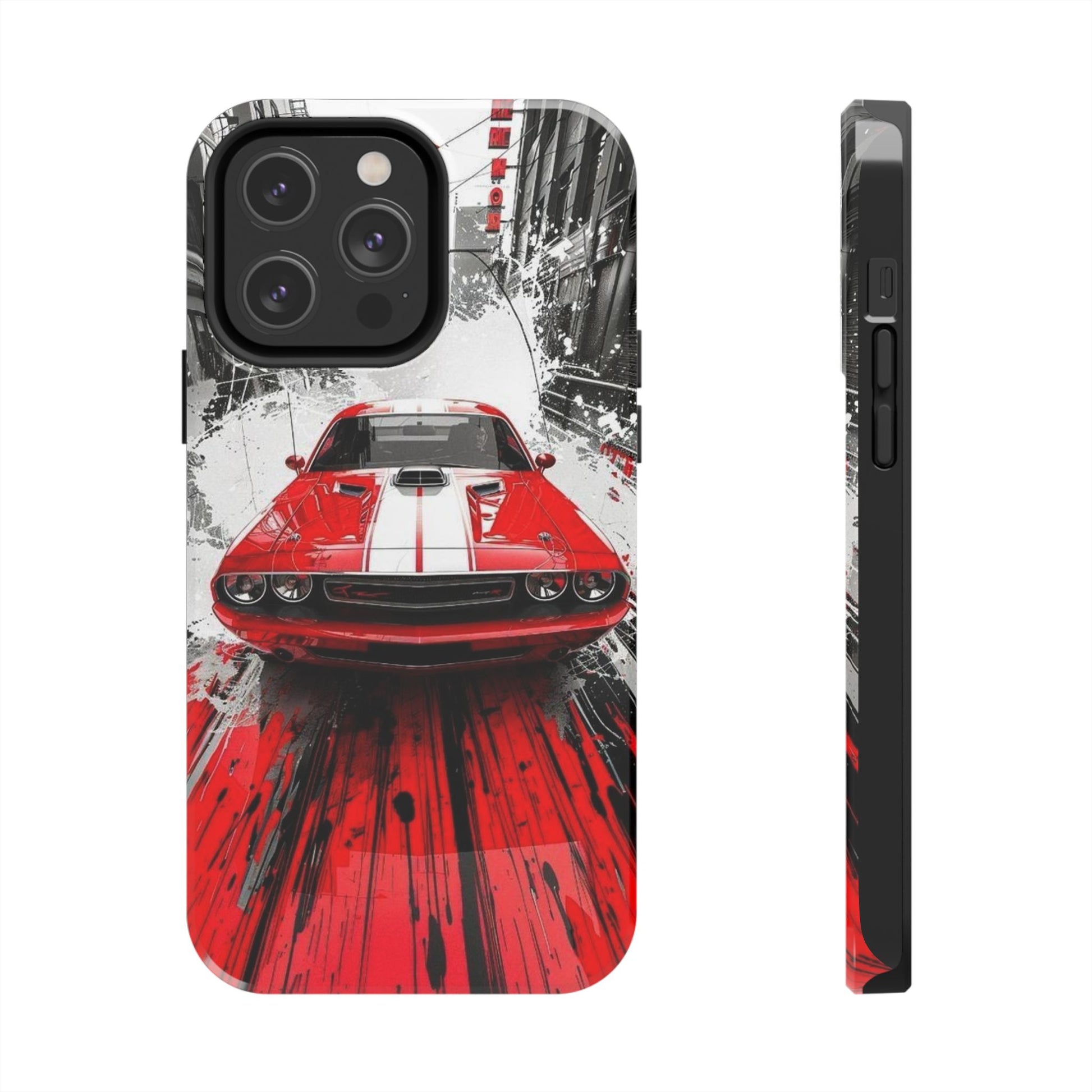 Red Muscle Car Hell Cat Phone Cases for Iphones & Samsung Phones