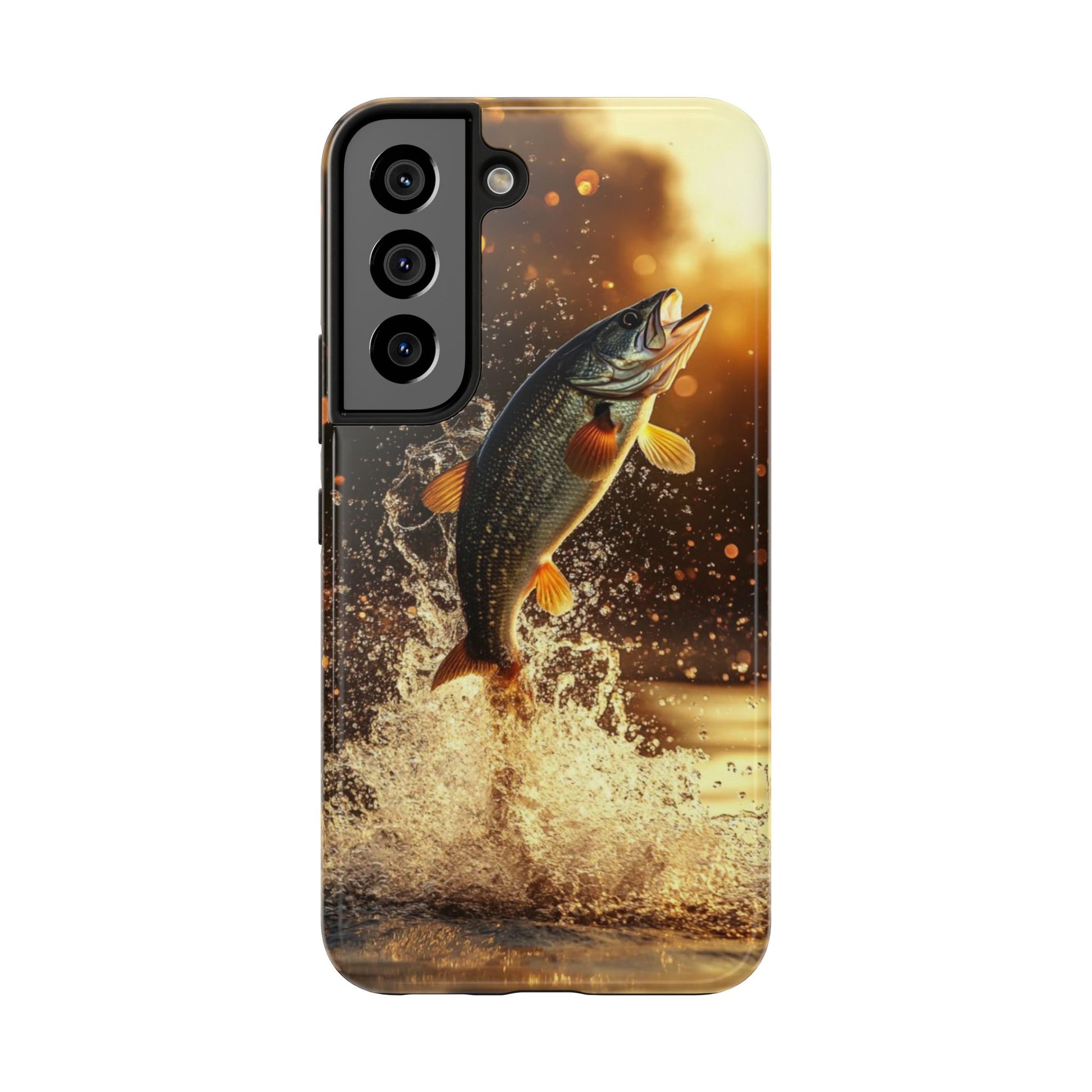 Jumping Bass Fish Theme Phone Cases for iPhones & Samsung Phones