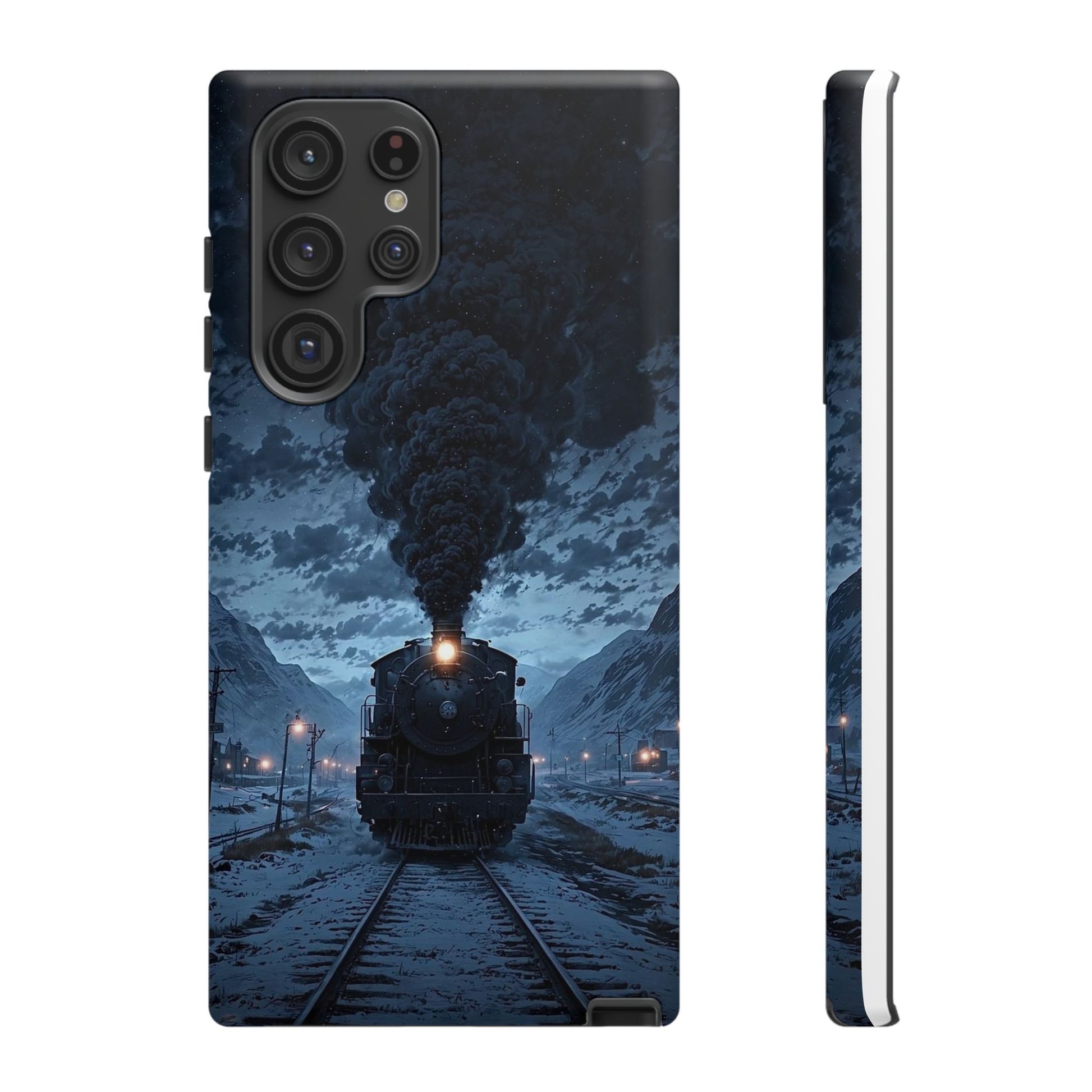 Steam Engine Train Themed Tough Cases for iPhones, Samsung, and Pixel