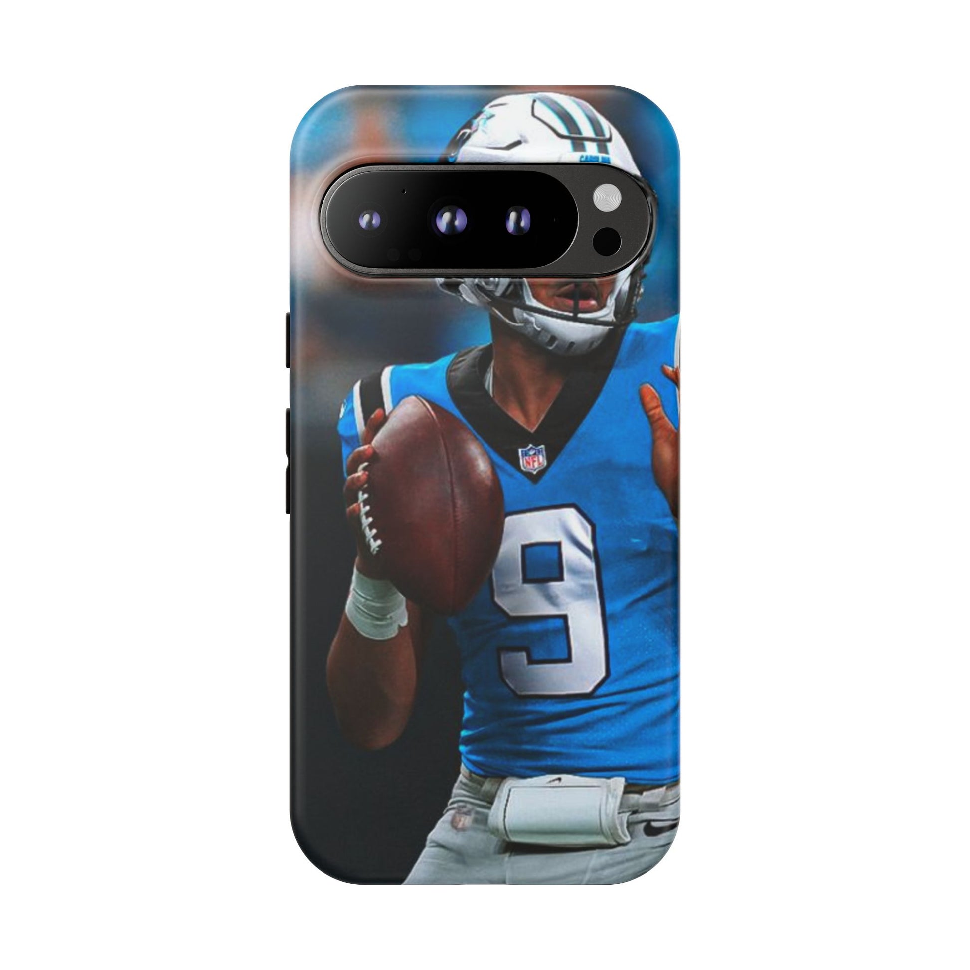 Carolina Panthers Bryce Young Football Tough Cases for iPhones, Samsung, and Pixel