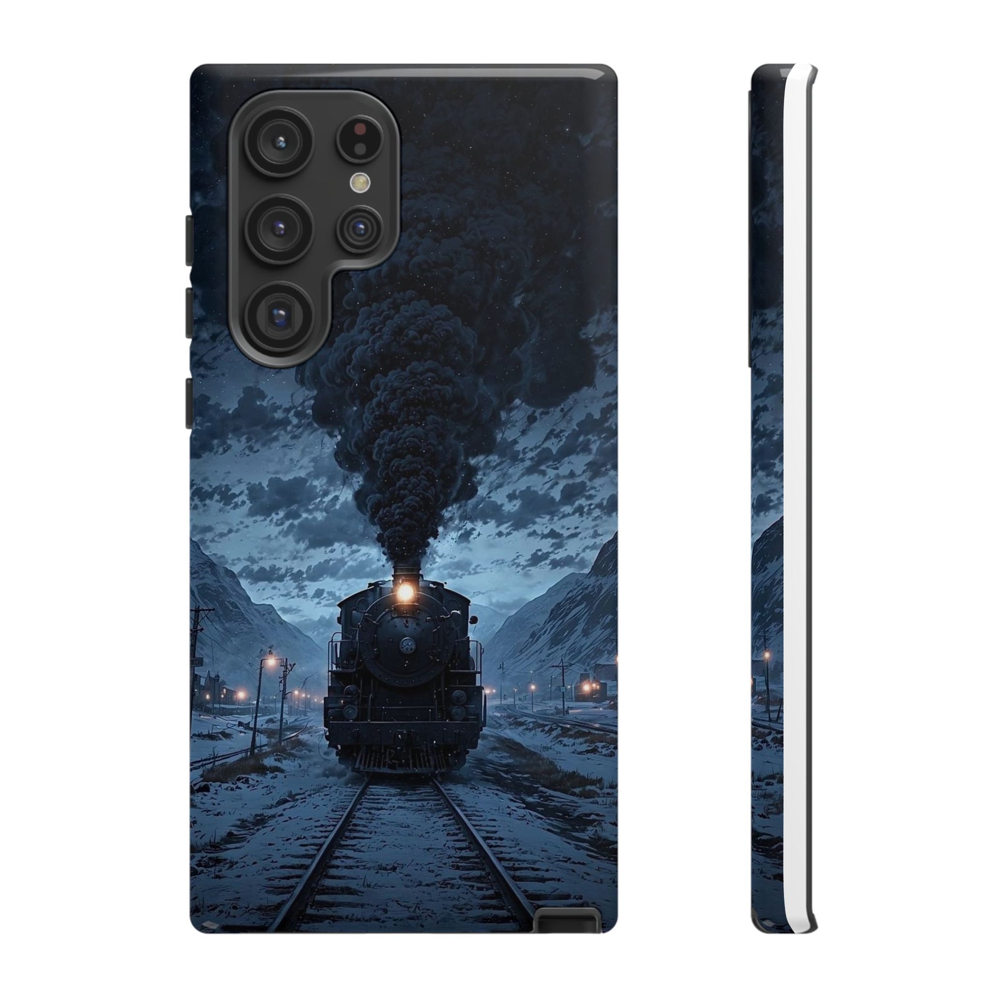 Steam Engine Train Themed Tough Cases for iPhones, Samsung, and Pixel