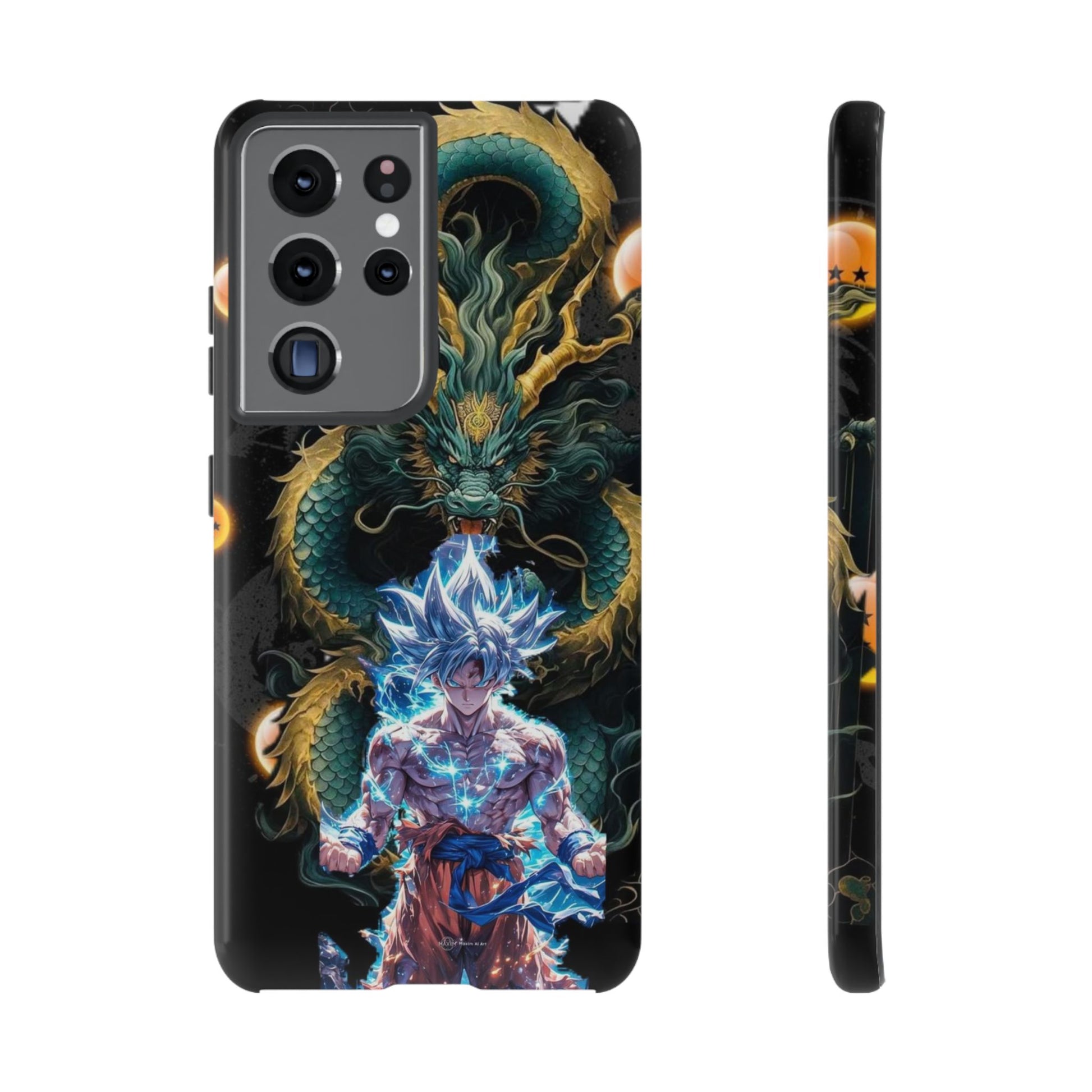 Anime Goku x Shenron Dragonball Z Tough Cases for iPhones, Samsung, and Pixel