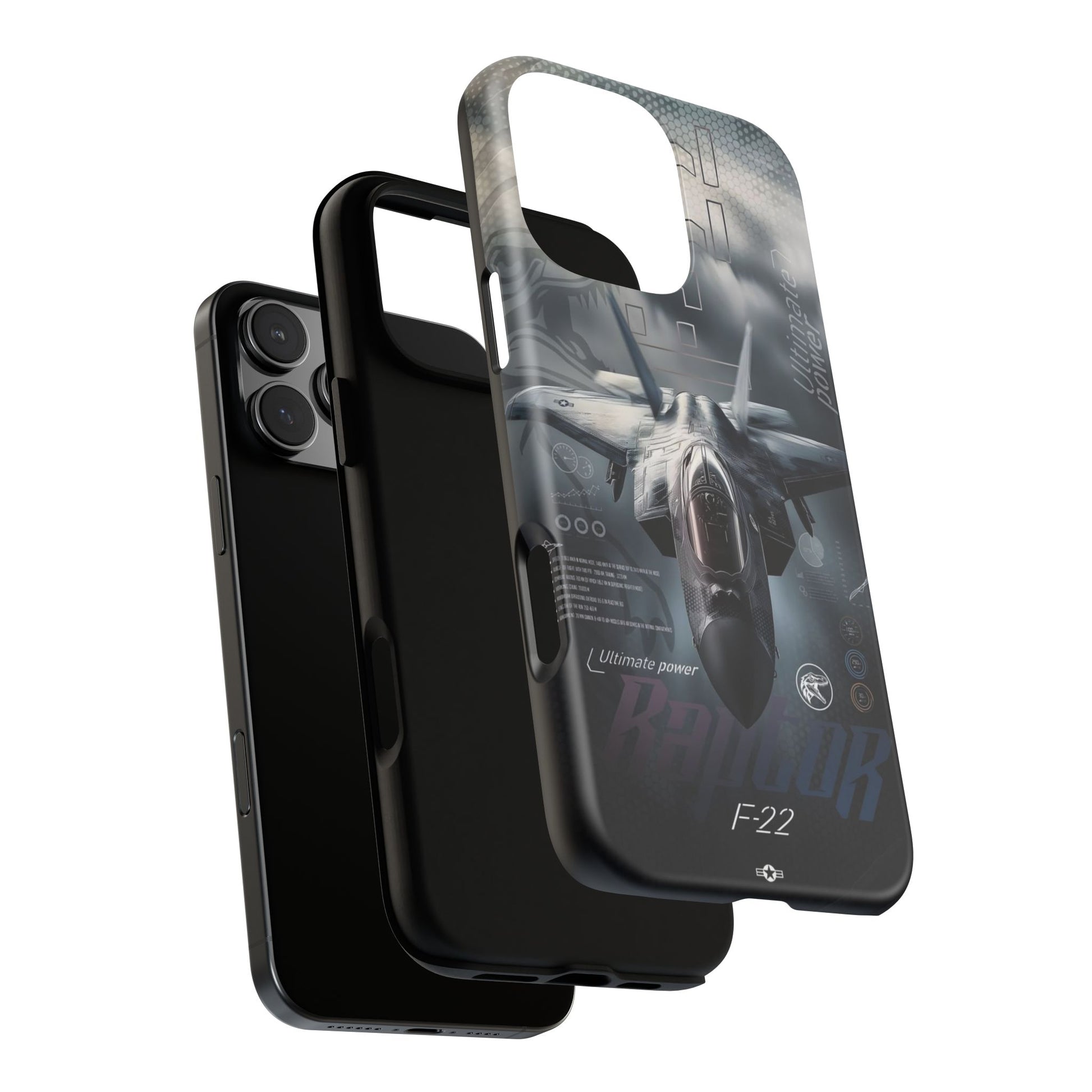 F-22 Raptor Fighter Jet Tough Cases for iPhones, Samsung, and Pixel