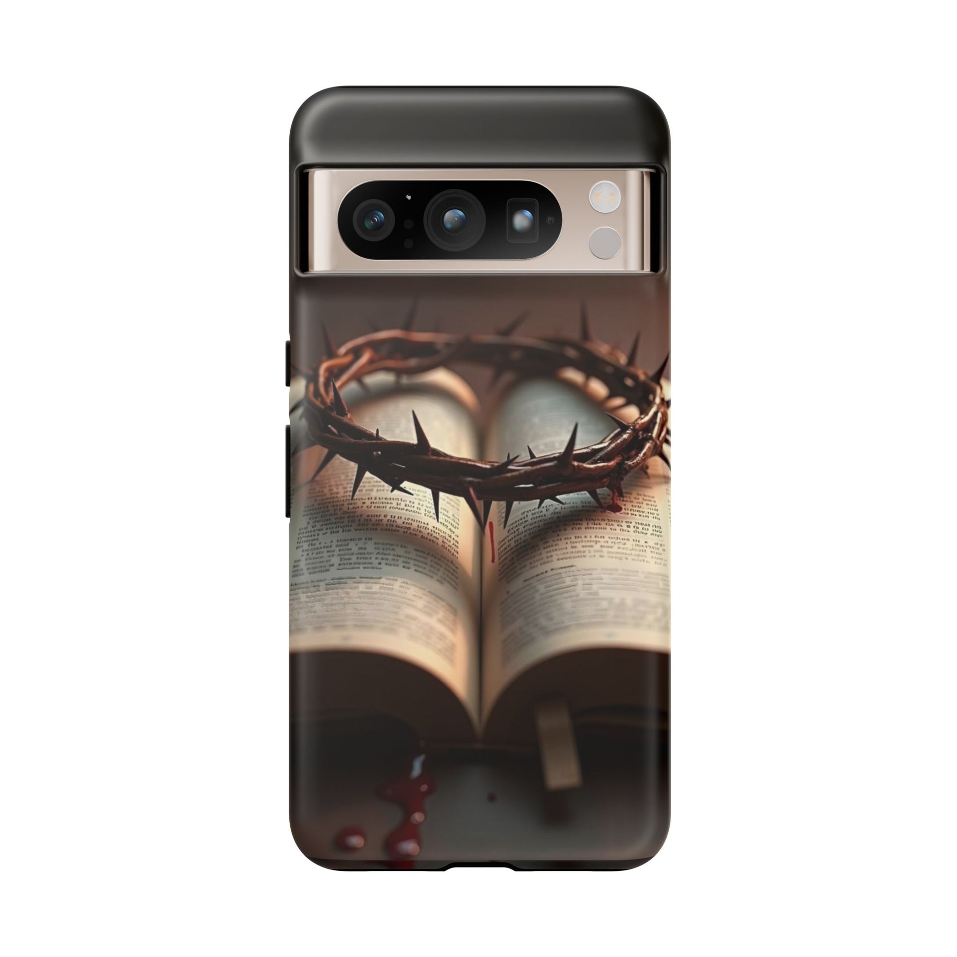 Crown of Thorns and Bible Christian Tough Cases for iPhones, Samsung, and Pixel