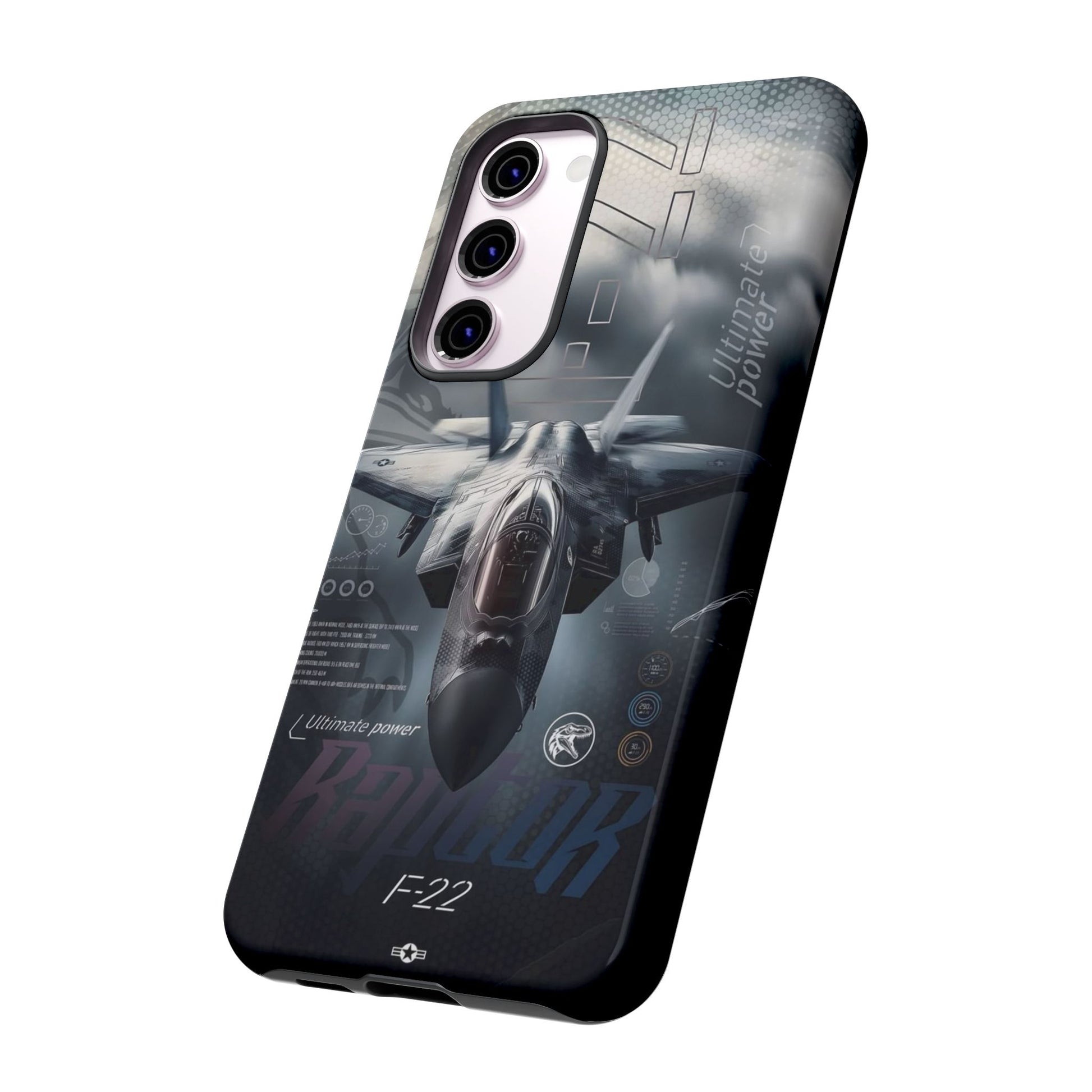 F-22 Raptor Fighter Jet Tough Cases for iPhones, Samsung, and Pixel