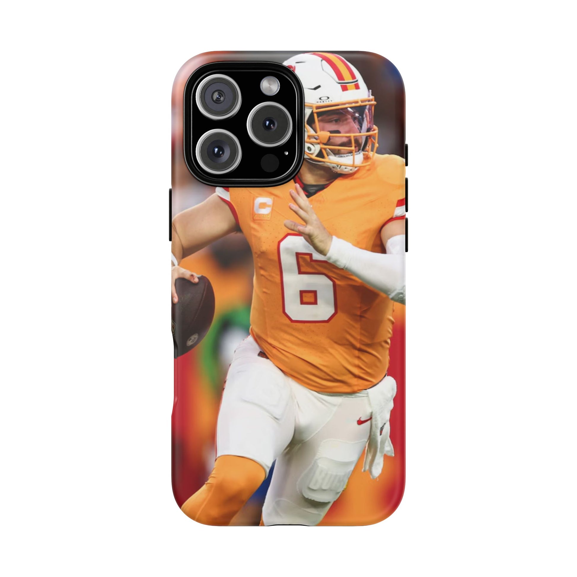 Tampa Bay Buccaneers Baker Mayfield Football Tough Cases for iPhones, Samsung, and Pixel