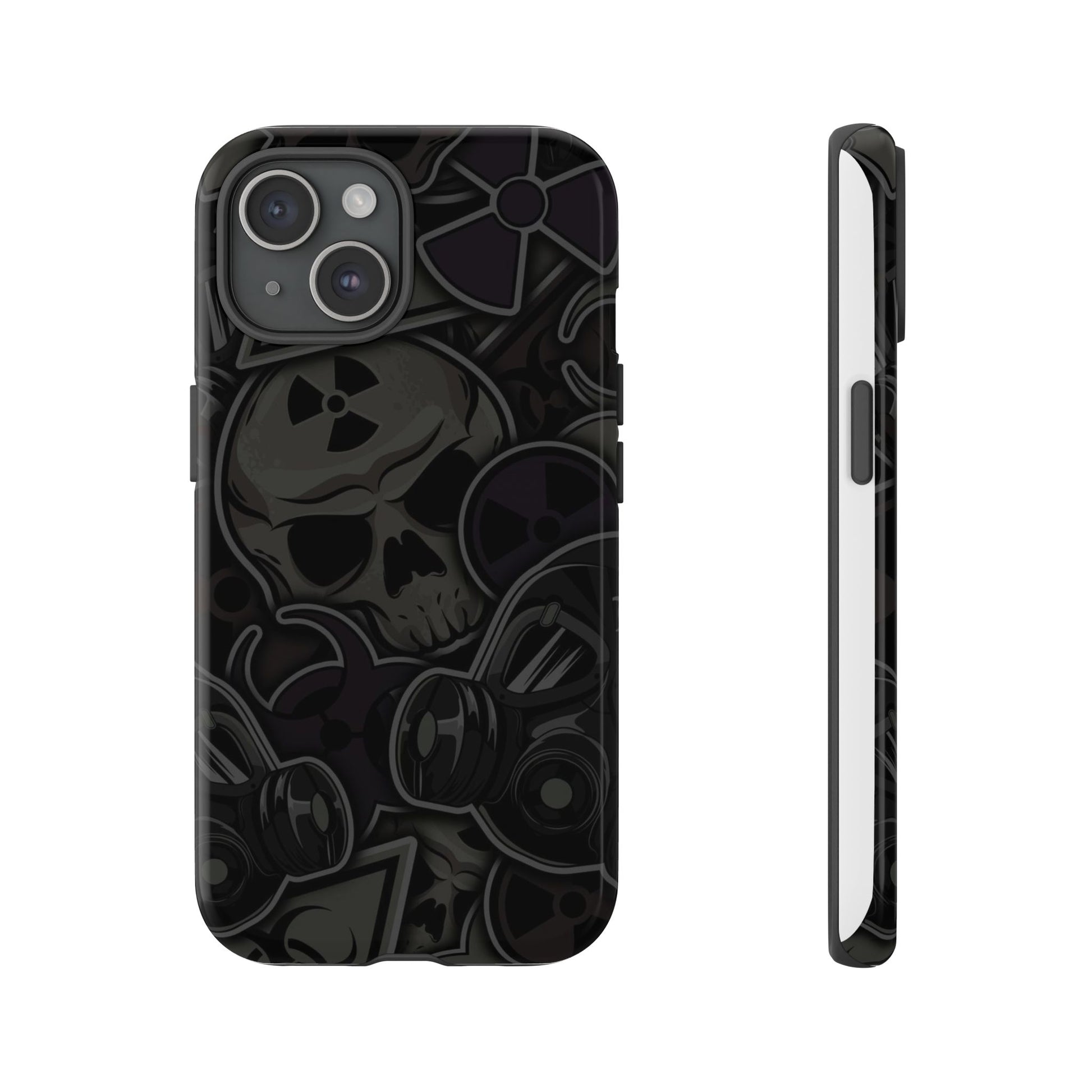Tough Cases Phone Case, Edgy Skull Design Phone Cover, Gothic Cell Phone Shell