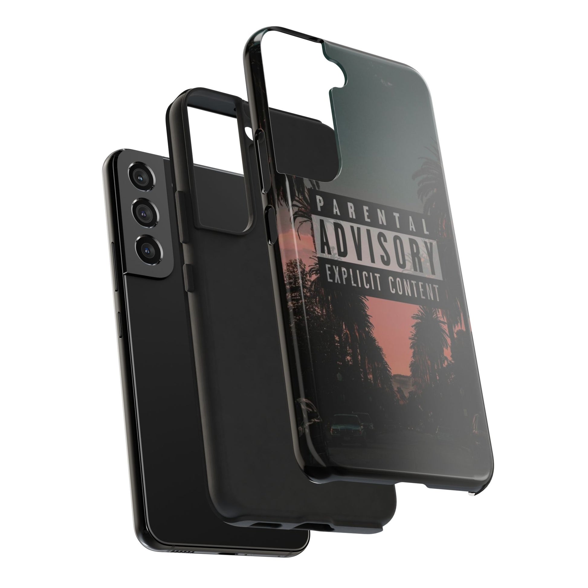 Parental Advisory Tough Phone Cases for Iphones & Samsung Durable