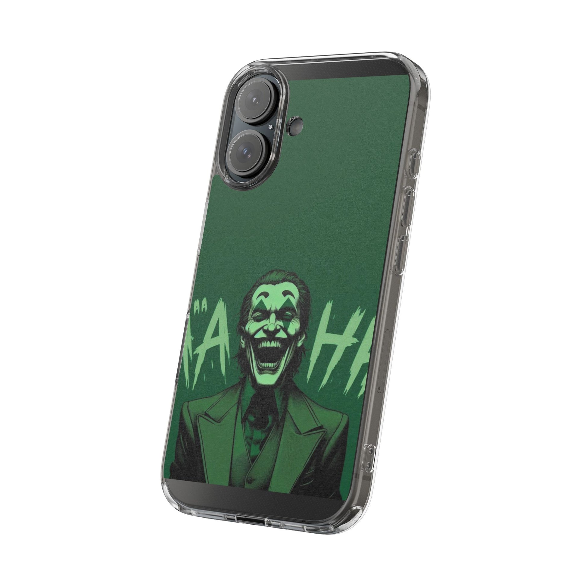 Phone Case, Comic book Inspired Design Joker Hahaha, Clear Phone Cover, Funny