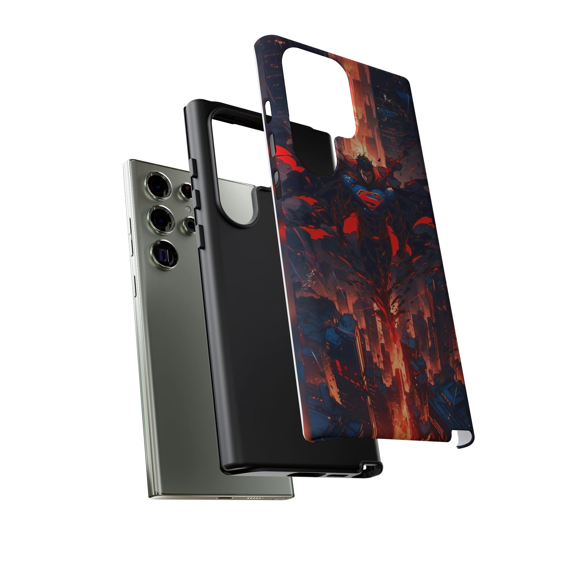 Anime Superman Tough Cases for iPhones, Samsung, and Pixel