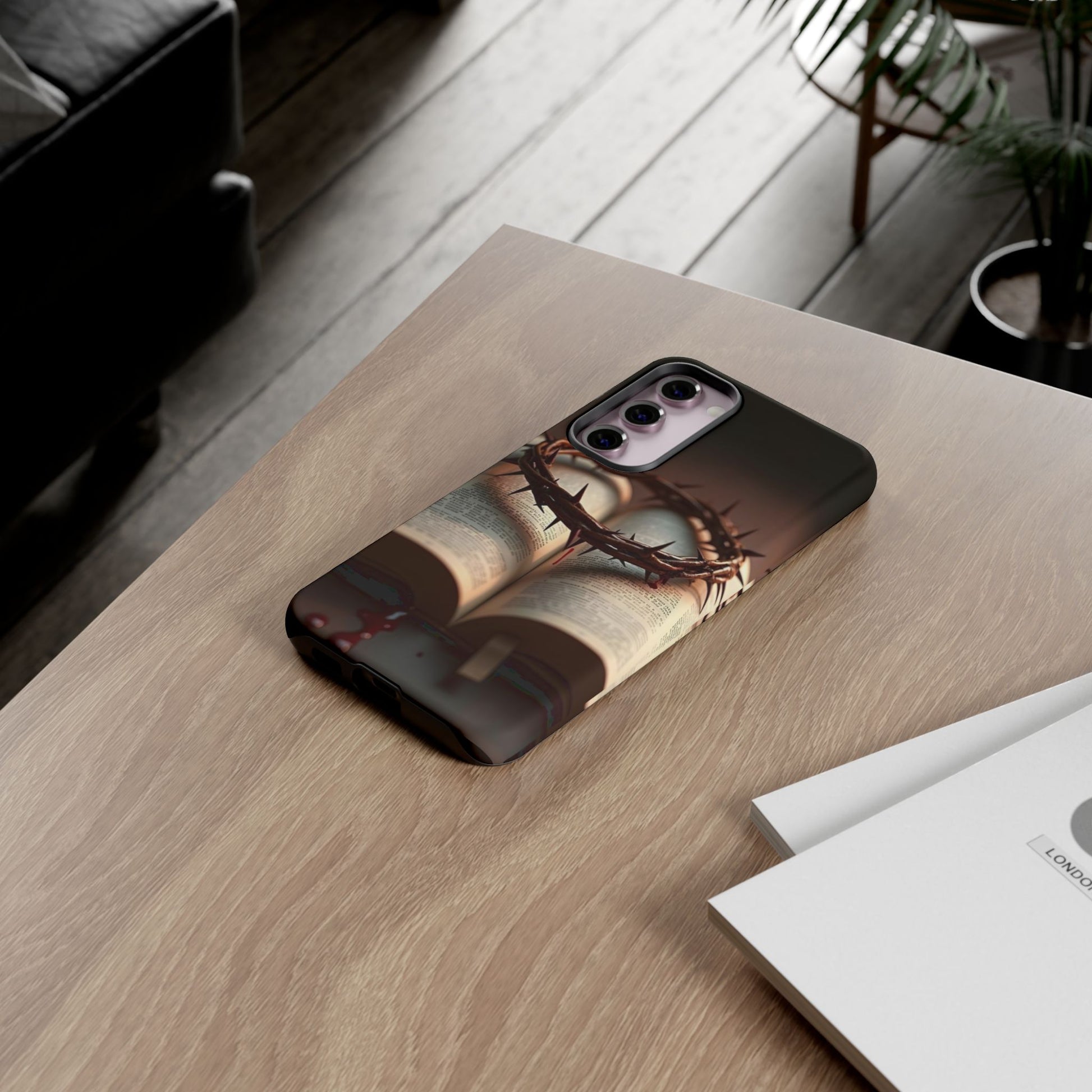 Crown of Thorns and Bible Christian Tough Cases for iPhones, Samsung, and Pixel