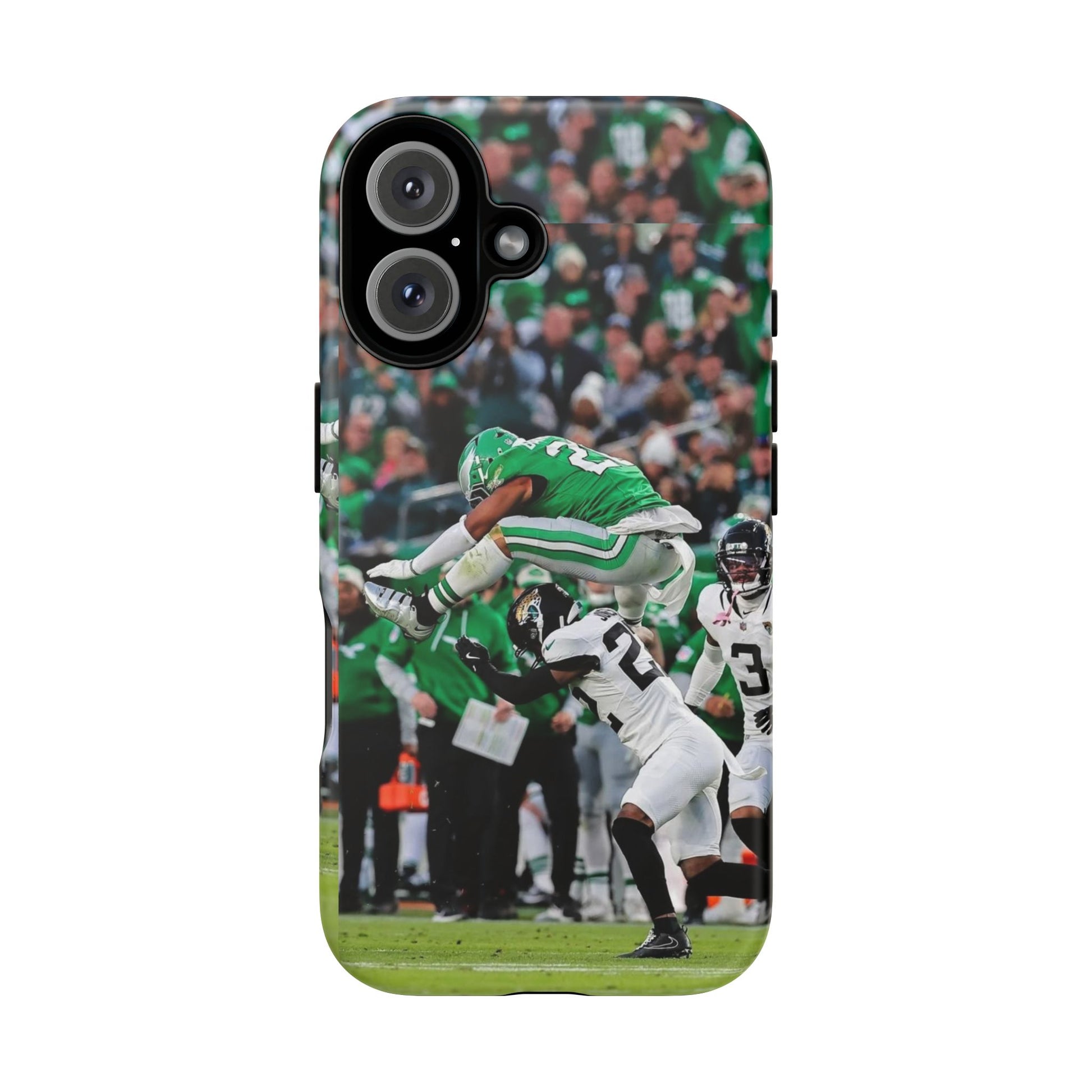 Saquon Barkley The Huddle Eagles Football Tough Cases for iPhones, Samsung, and Pixel