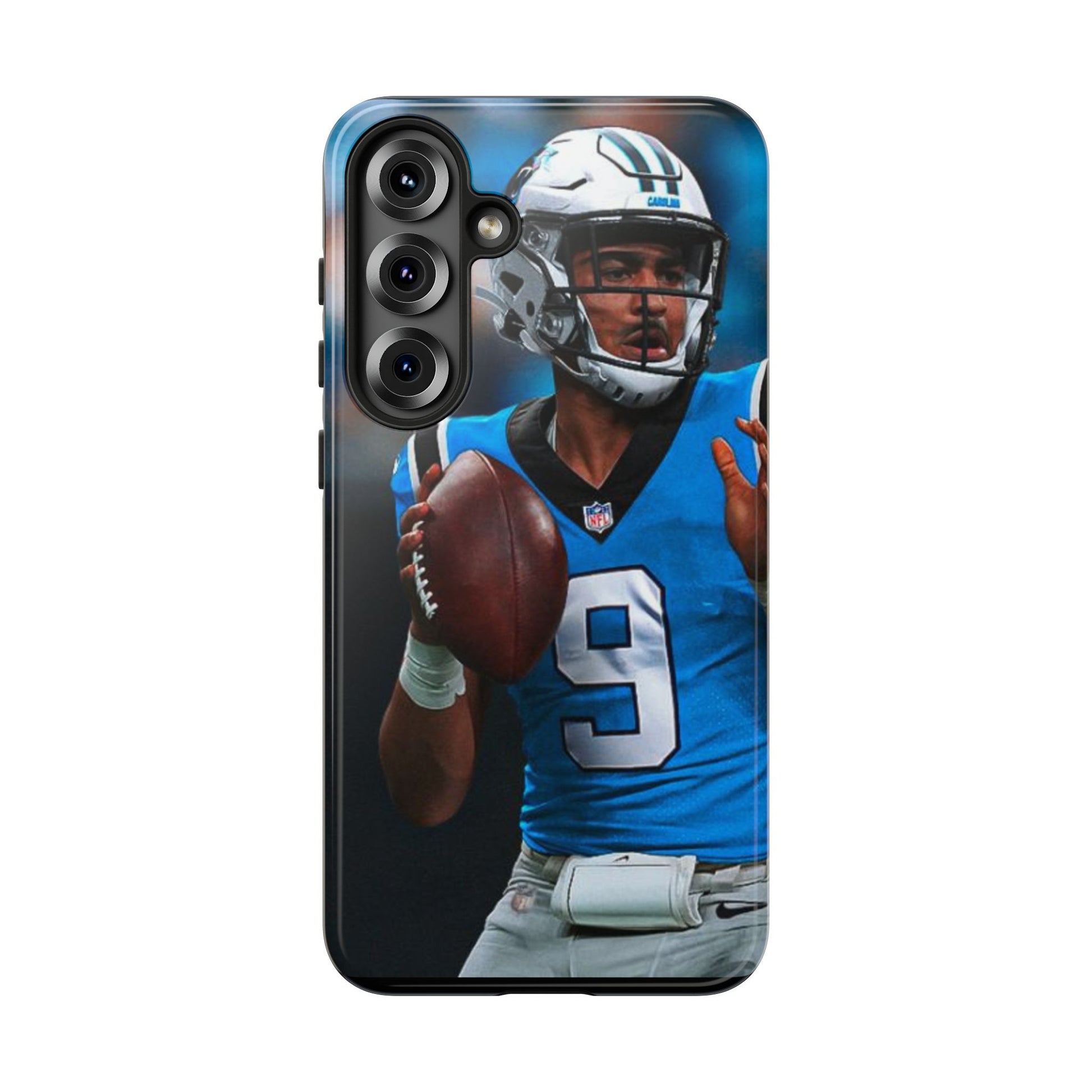 Carolina Panthers Bryce Young Football Tough Cases for iPhones, Samsung, and Pixel