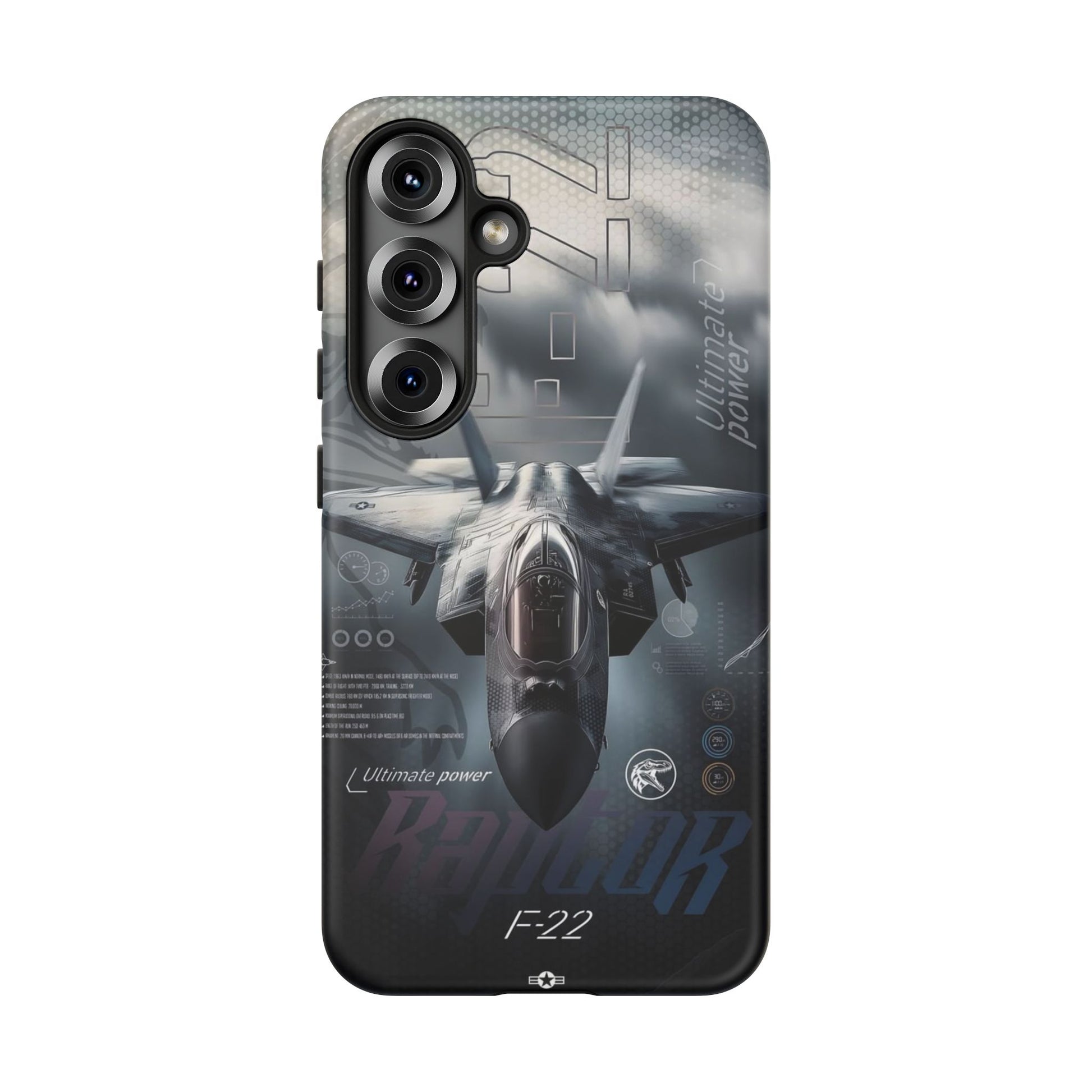F-22 Raptor Fighter Jet Tough Cases for iPhones, Samsung, and Pixel