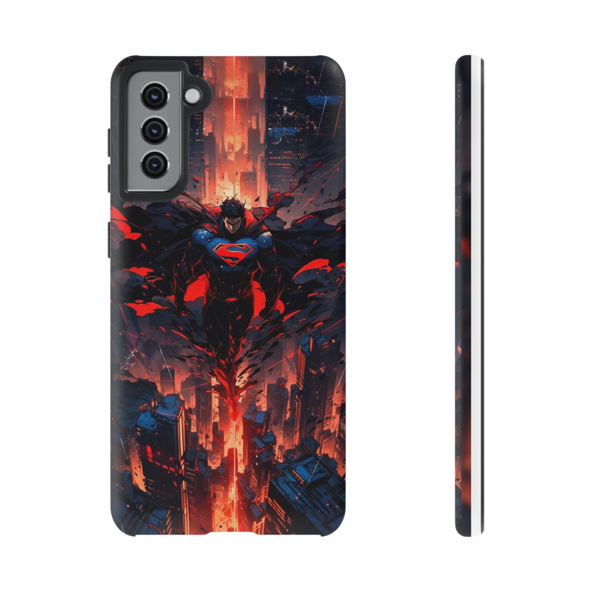Anime Superman Tough Cases for iPhones, Samsung, and Pixel