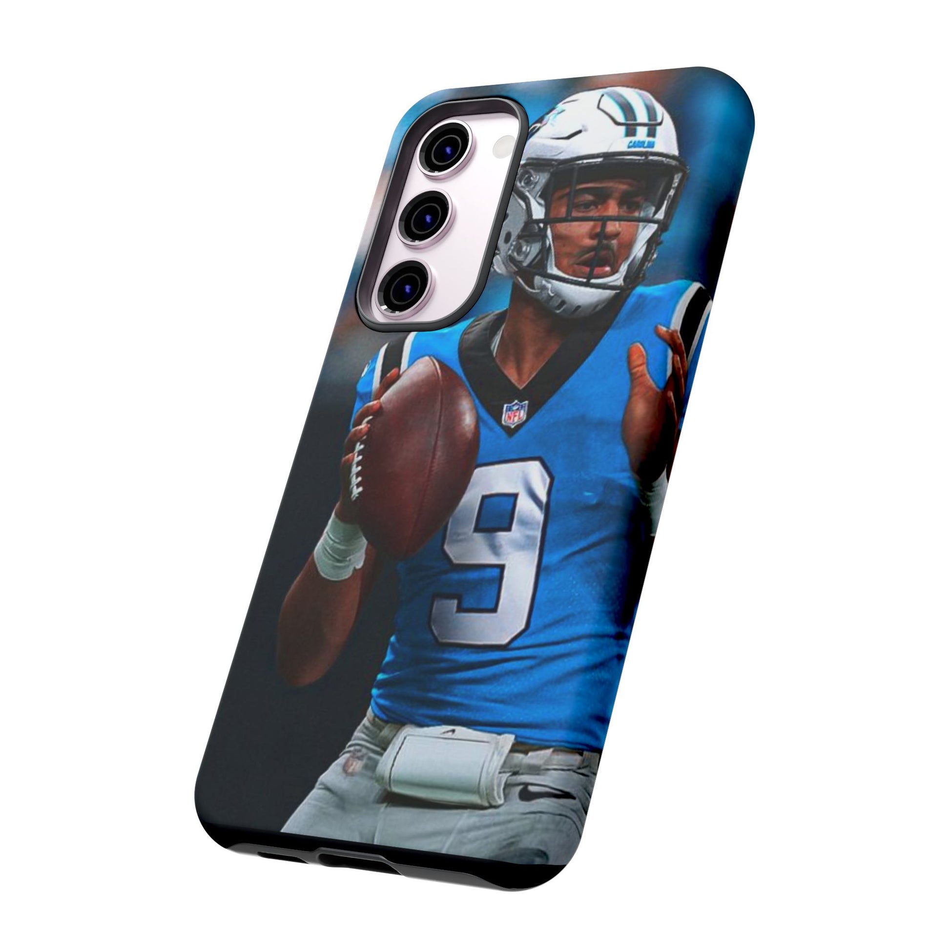 Carolina Panthers Bryce Young Football Tough Cases for iPhones, Samsung, and Pixel