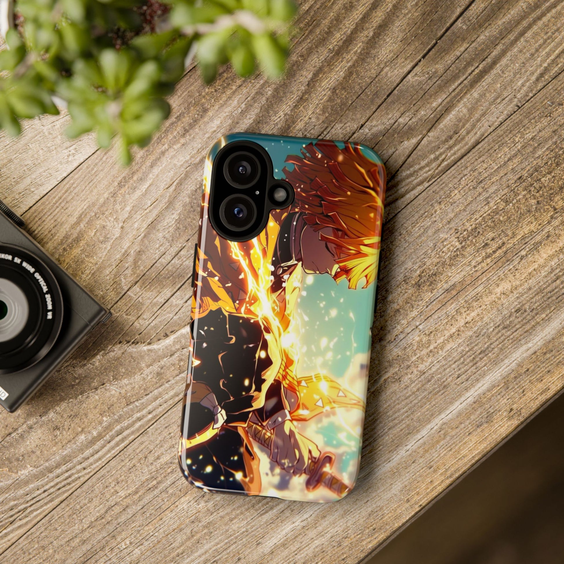 Demon Slayer Zenitsu Anime Theme Phone Case, Tough Cases for iPhones, Samsung, and Pixel