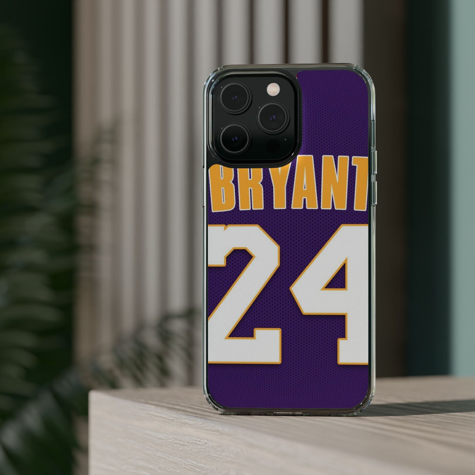 Kobe Purple Basketball Jersey Inspired design Clear Phone Cases