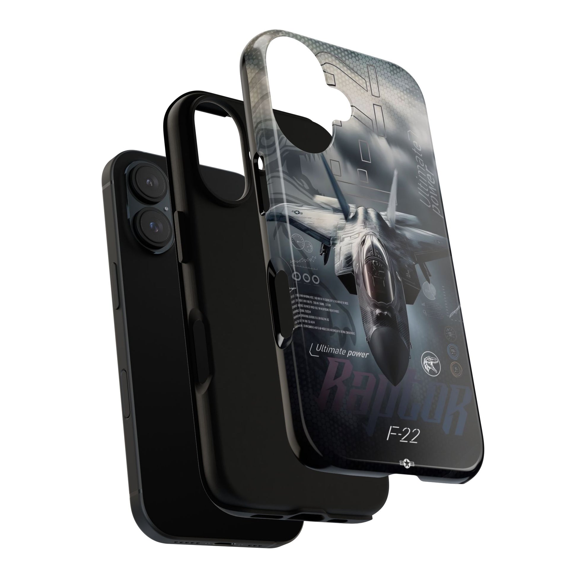 F-22 Raptor Fighter Jet Tough Cases for iPhones, Samsung, and Pixel