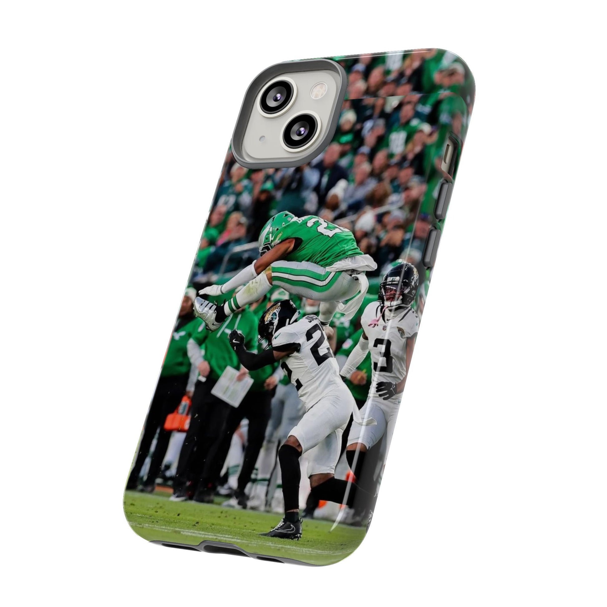 Saquon Barkley The Huddle Eagles Football Tough Cases for iPhones, Samsung, and Pixel