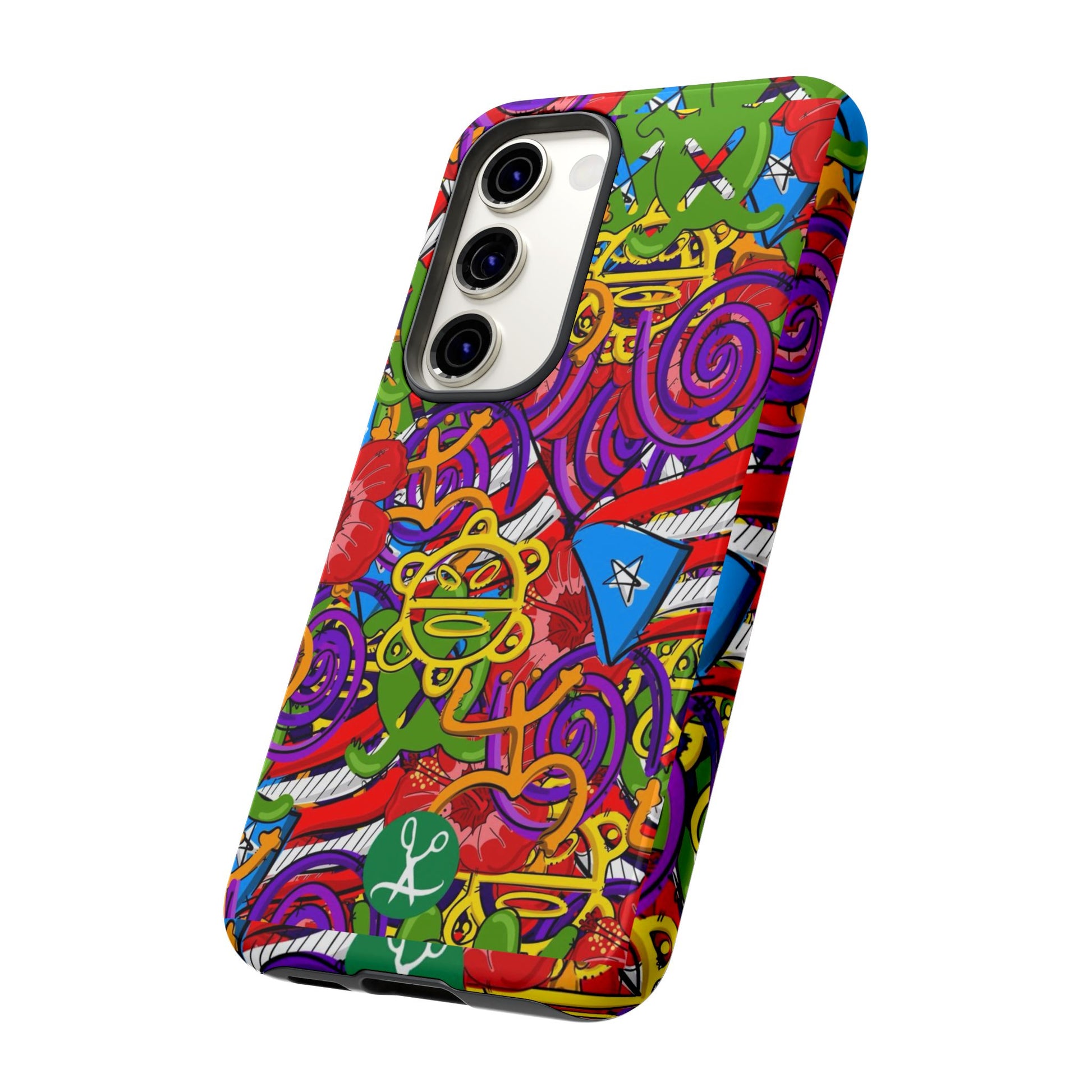Puerto Rico Taino Tribal Art Tough Cases for iPhones, Samsung, and Pixel