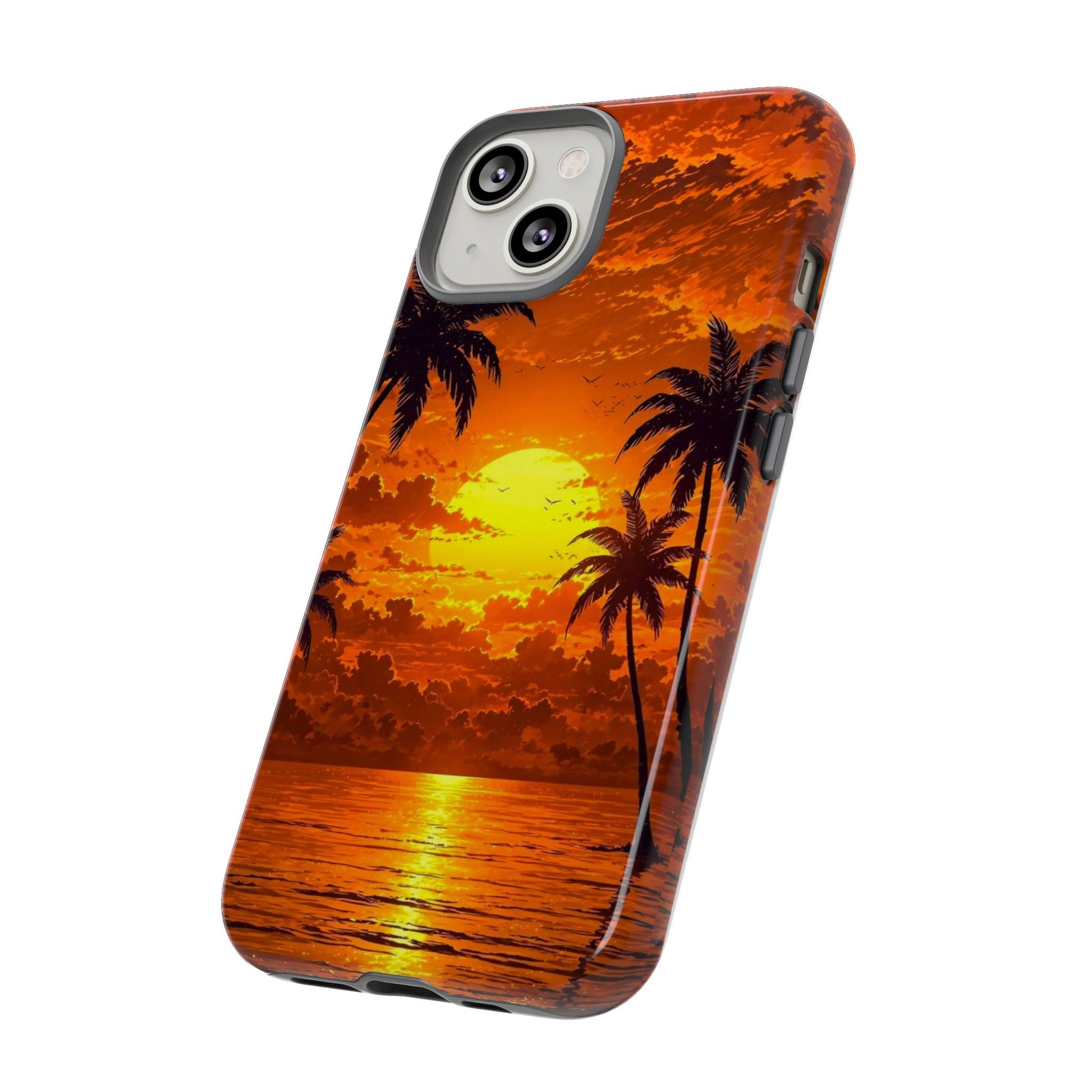 Beautiful Beach Sunset Tough Cases for iPhones, Samsung, and Pixel