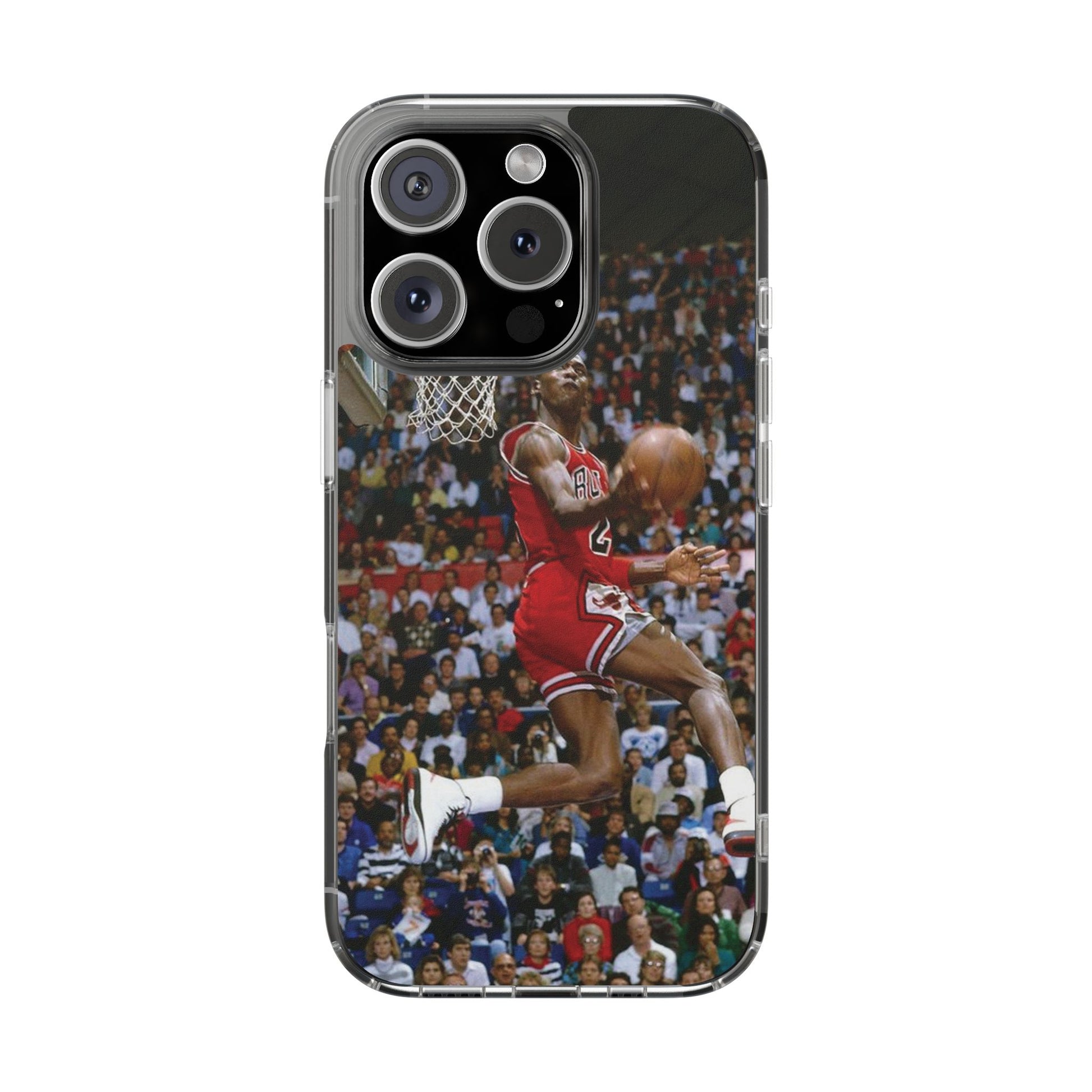 Vintage Jordan Dunk themed Basketball Inspired design Clear Phone Cases