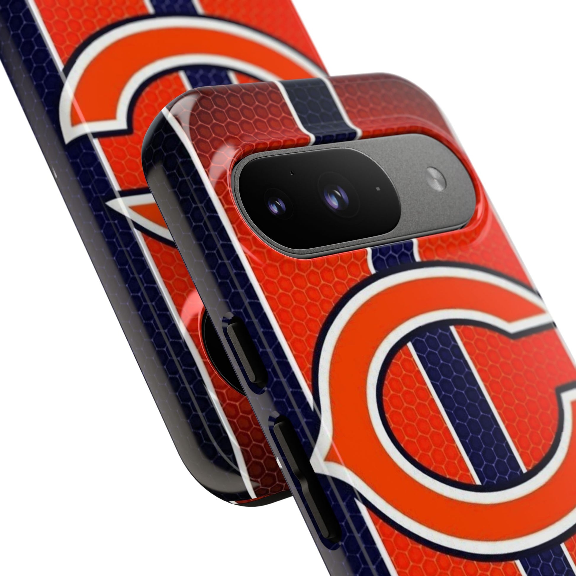 Chicago Bears Stripes Football Phone Case, Tough Cases for iPhones, Samsung, and Pixel