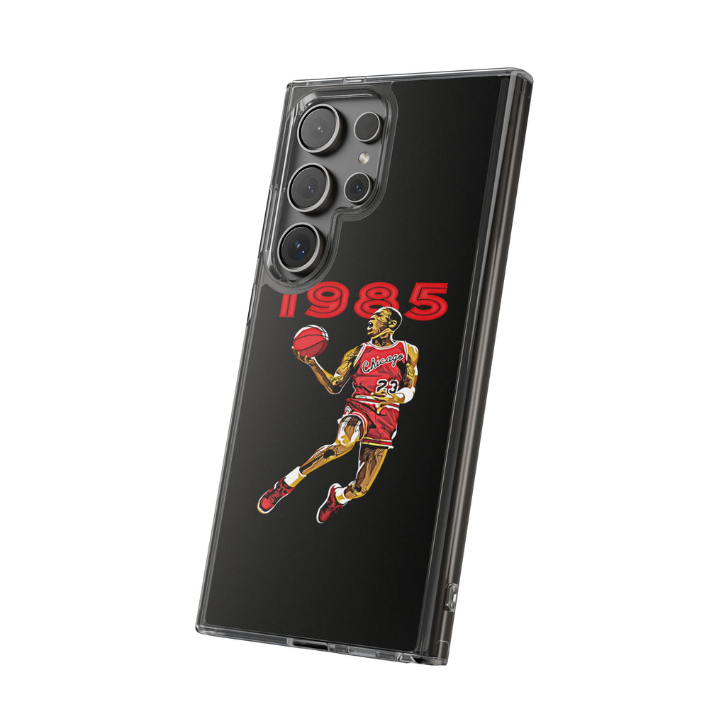 1985 Jordan Slam Dunk themed Basketball Inspired design Clear Phone Cases