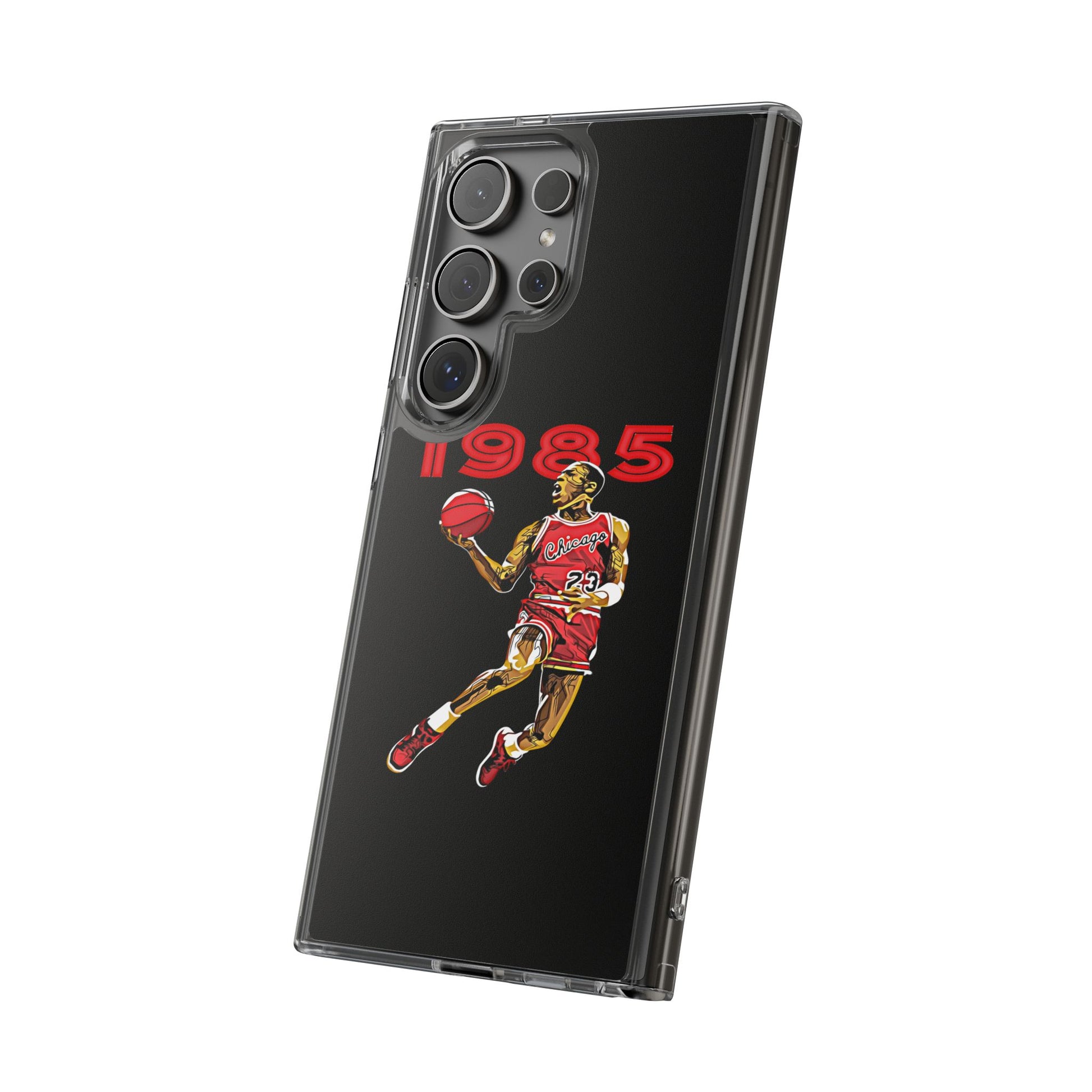 1985 Jordan Slam Dunk themed Basketball Inspired design Clear Phone Cases