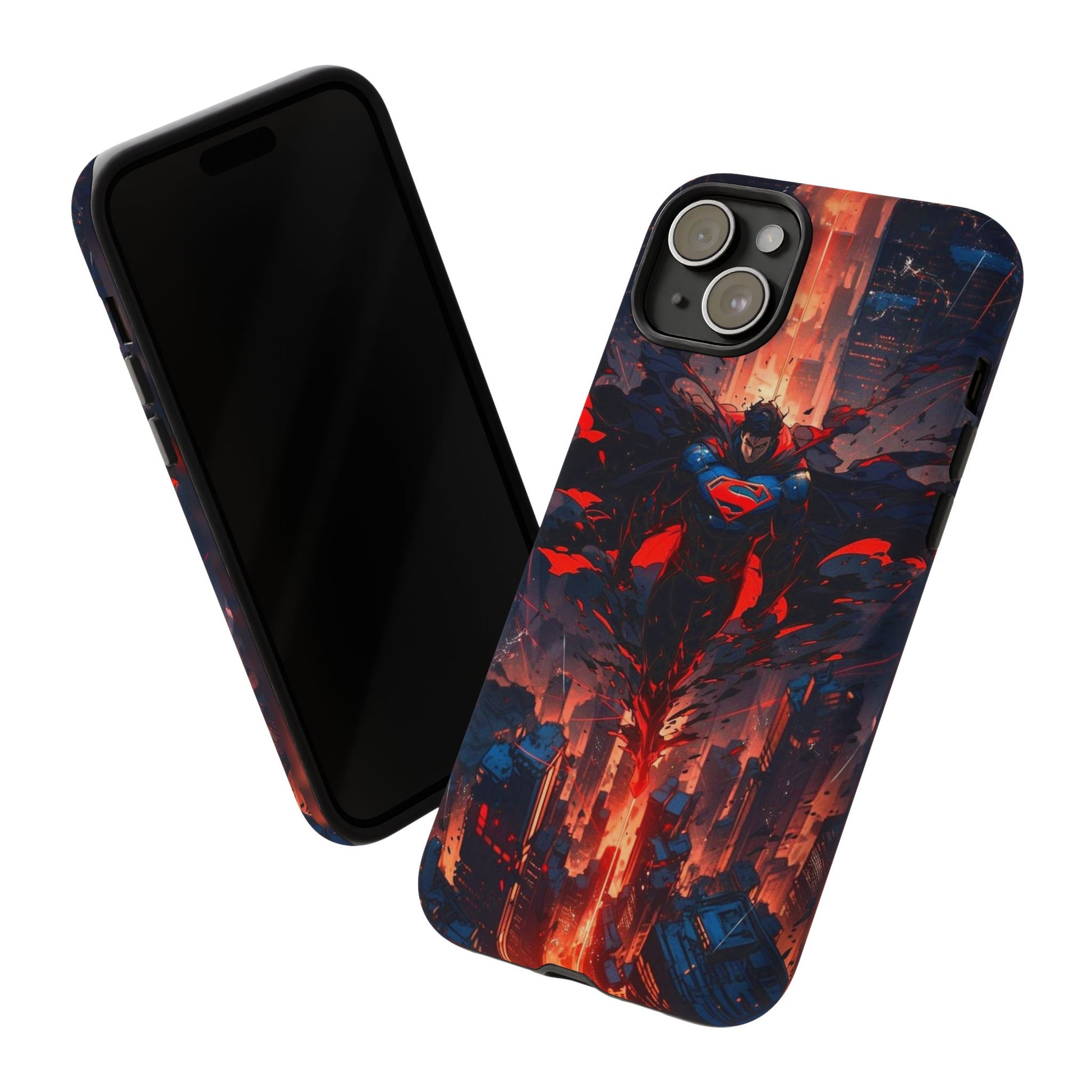 Anime Superman Tough Cases for iPhones, Samsung, and Pixel